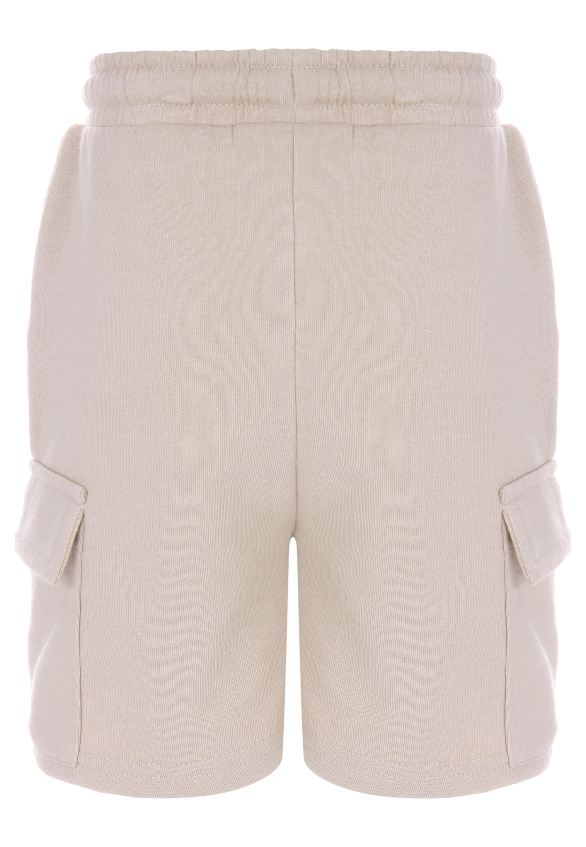 Younger Boys Stone Plain Sweat Cargo Shorts