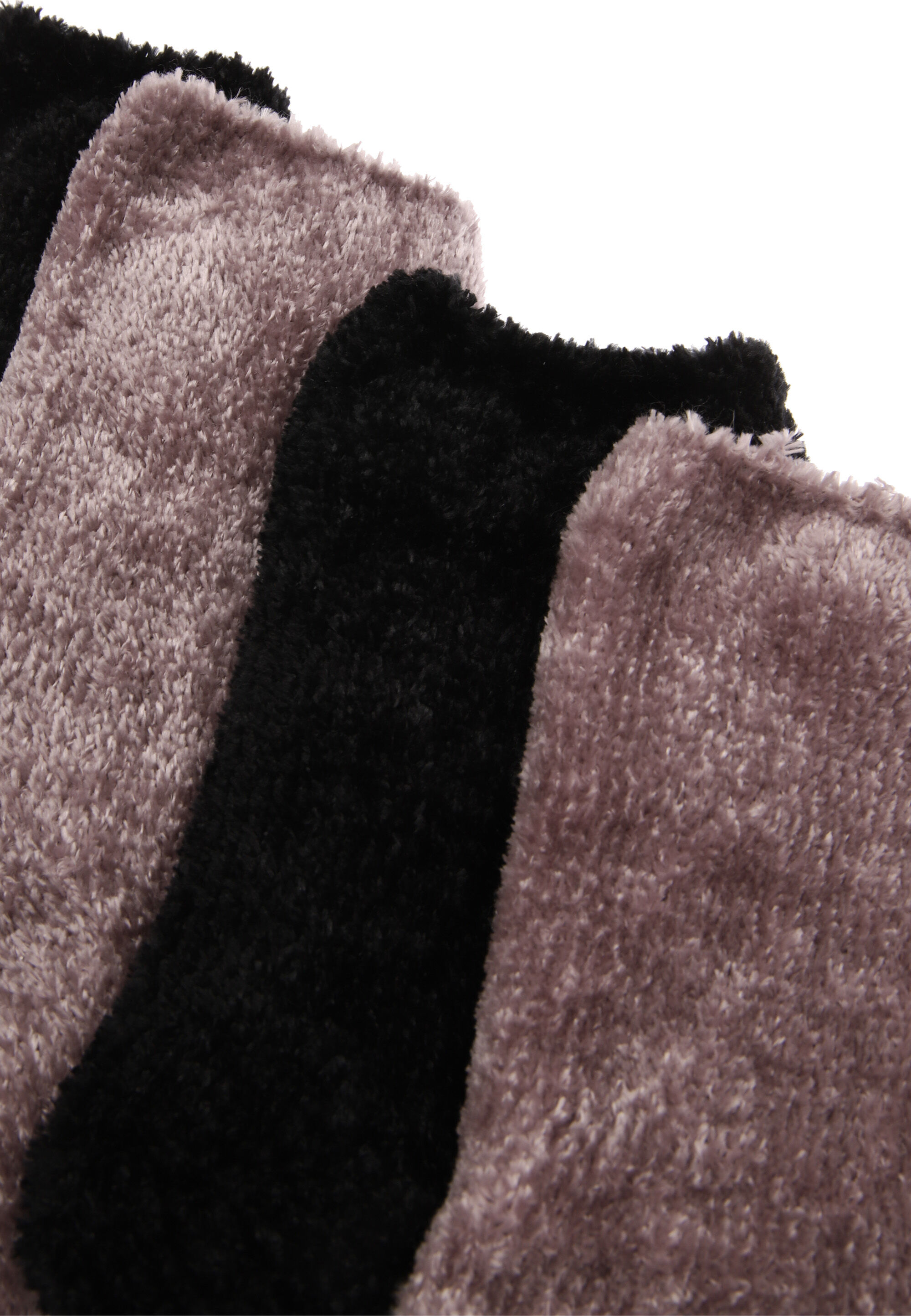 Womens 2pk Black & Grey Velvet Socks
