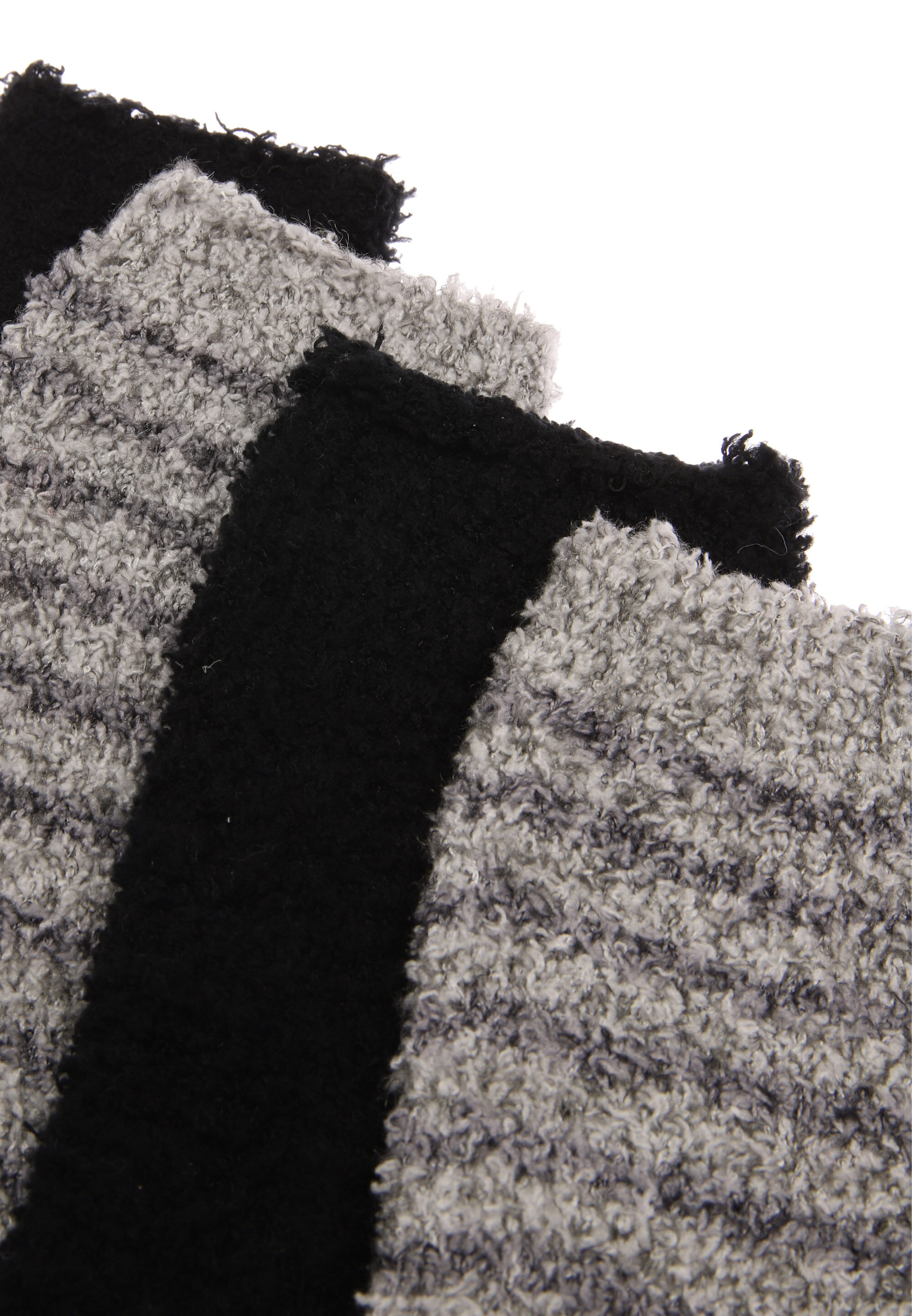 Boys 2pk Grey Stripe Marshmallow Socks