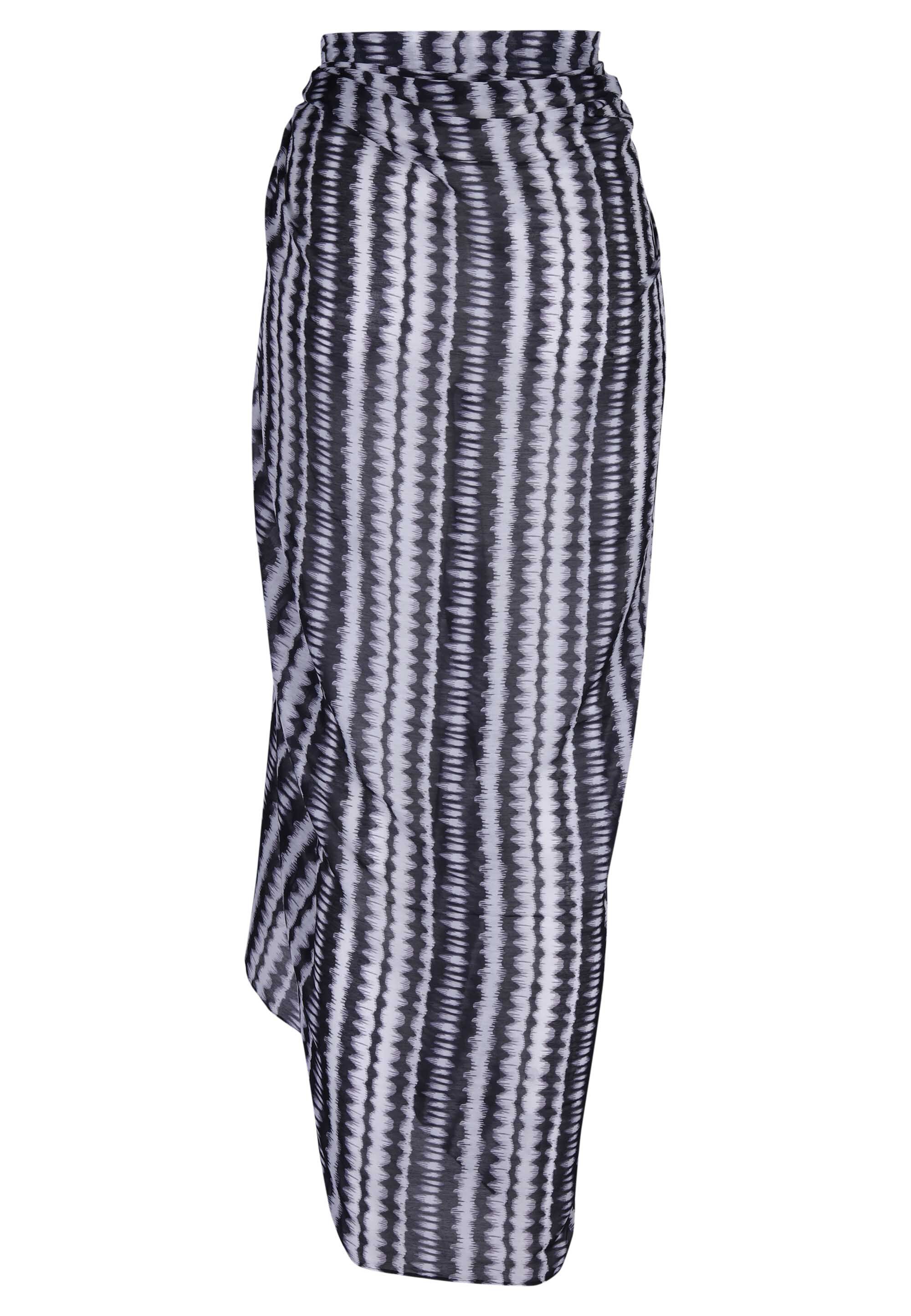 Womens Black Tiedye Sarong