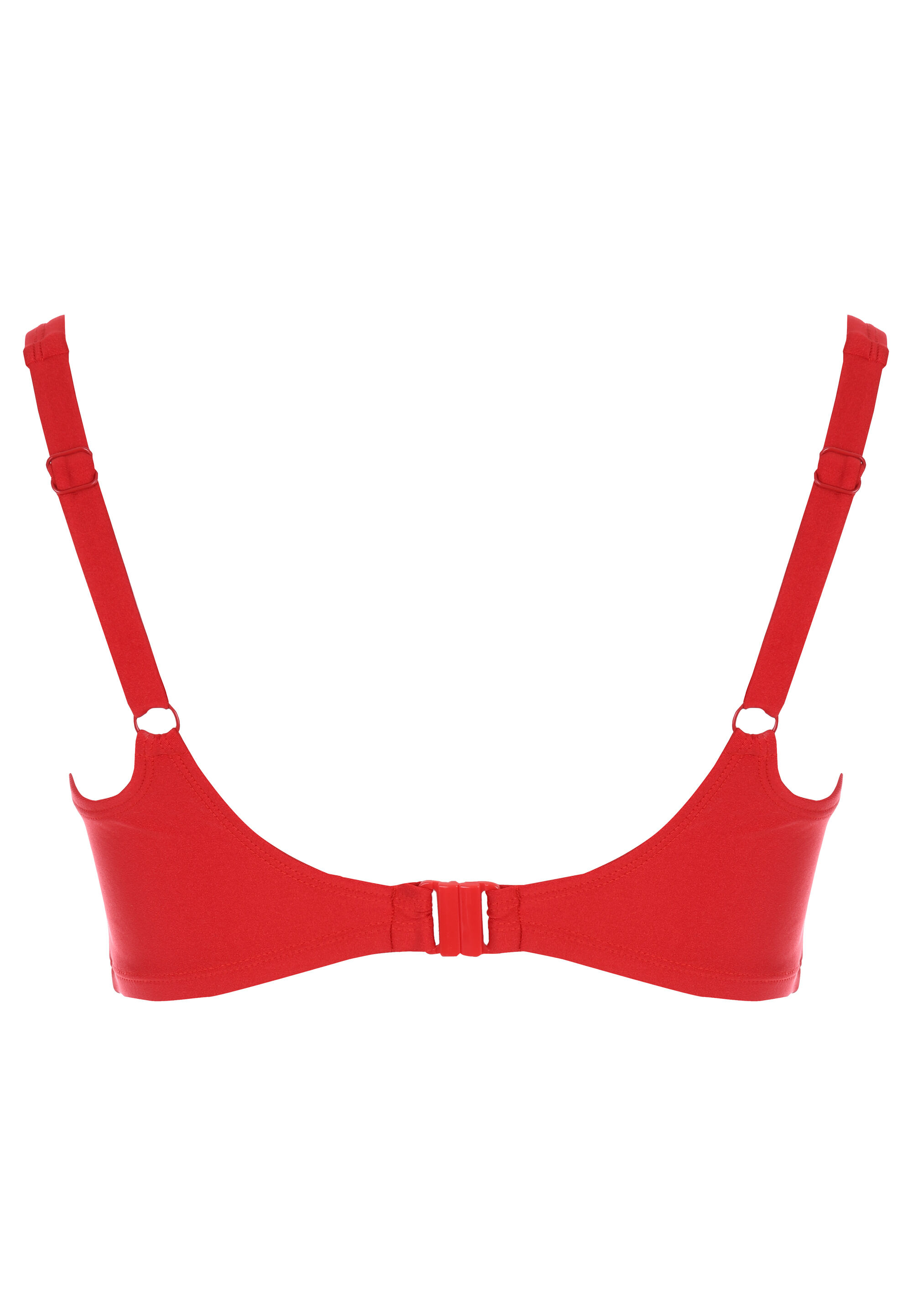 Womens Red Square Neck Bikini Top