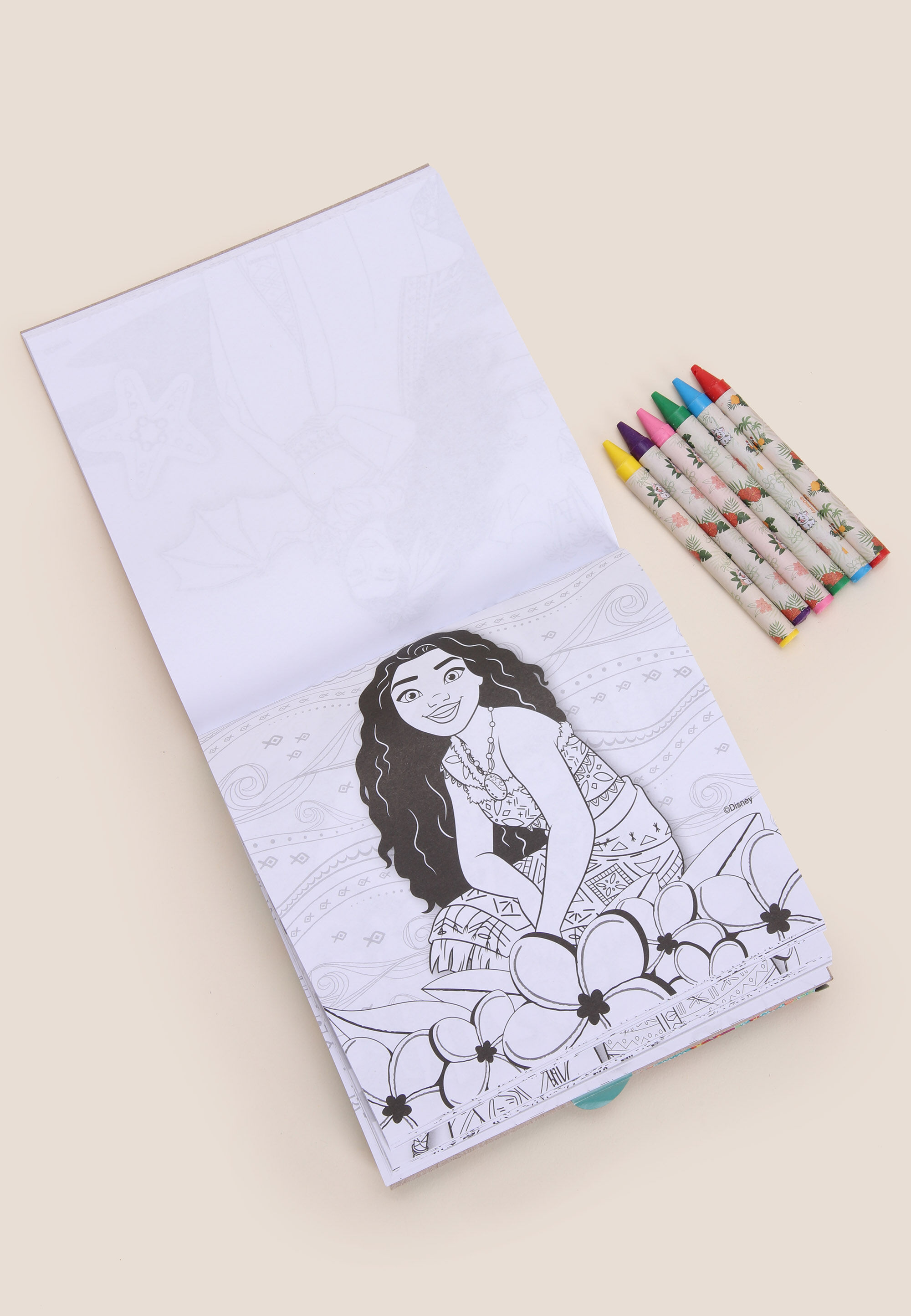 Kids Disney Moana 2 Bumper Carry Along Colouring Set