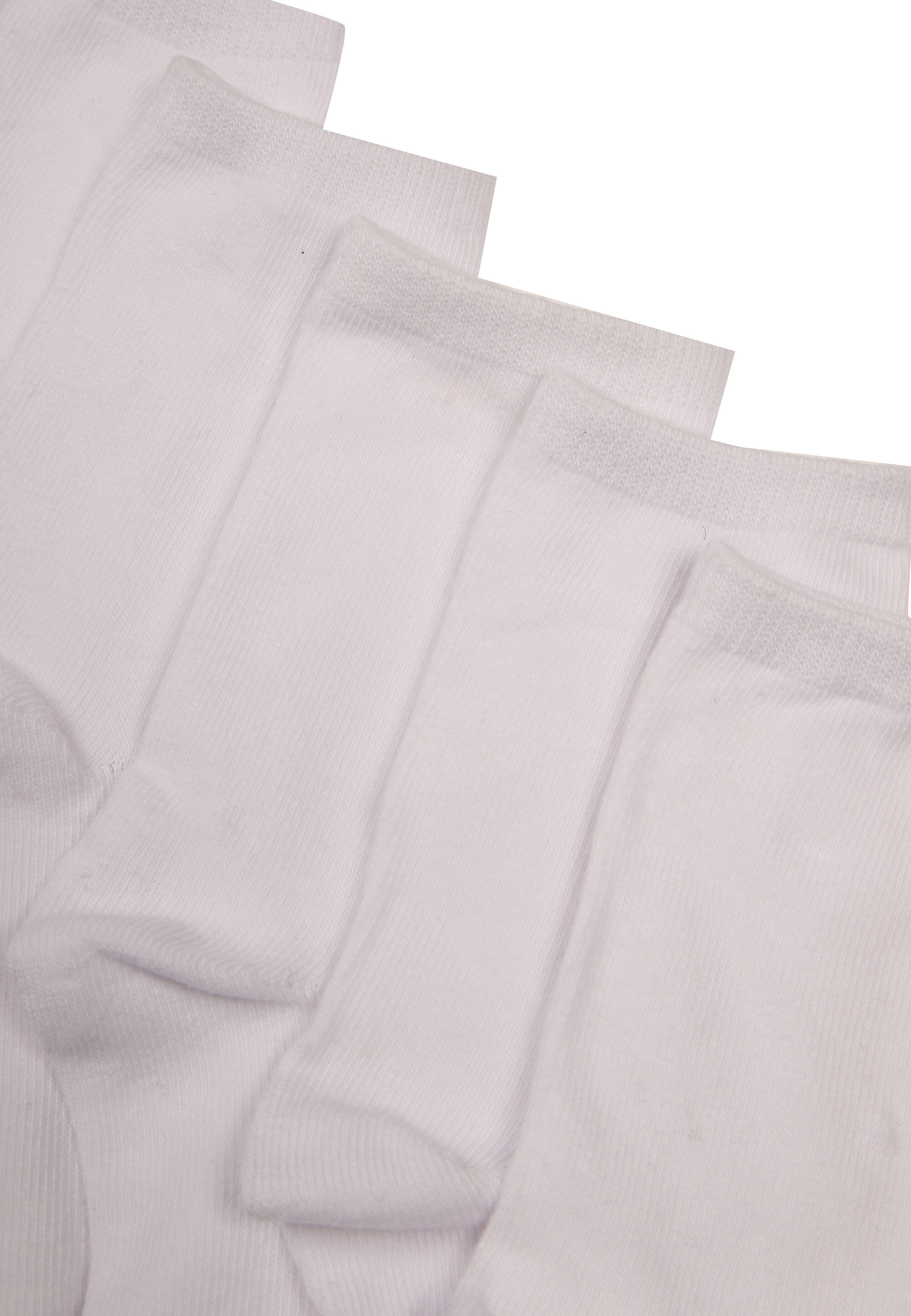 Girls 5pk White Plain Ankle Socks