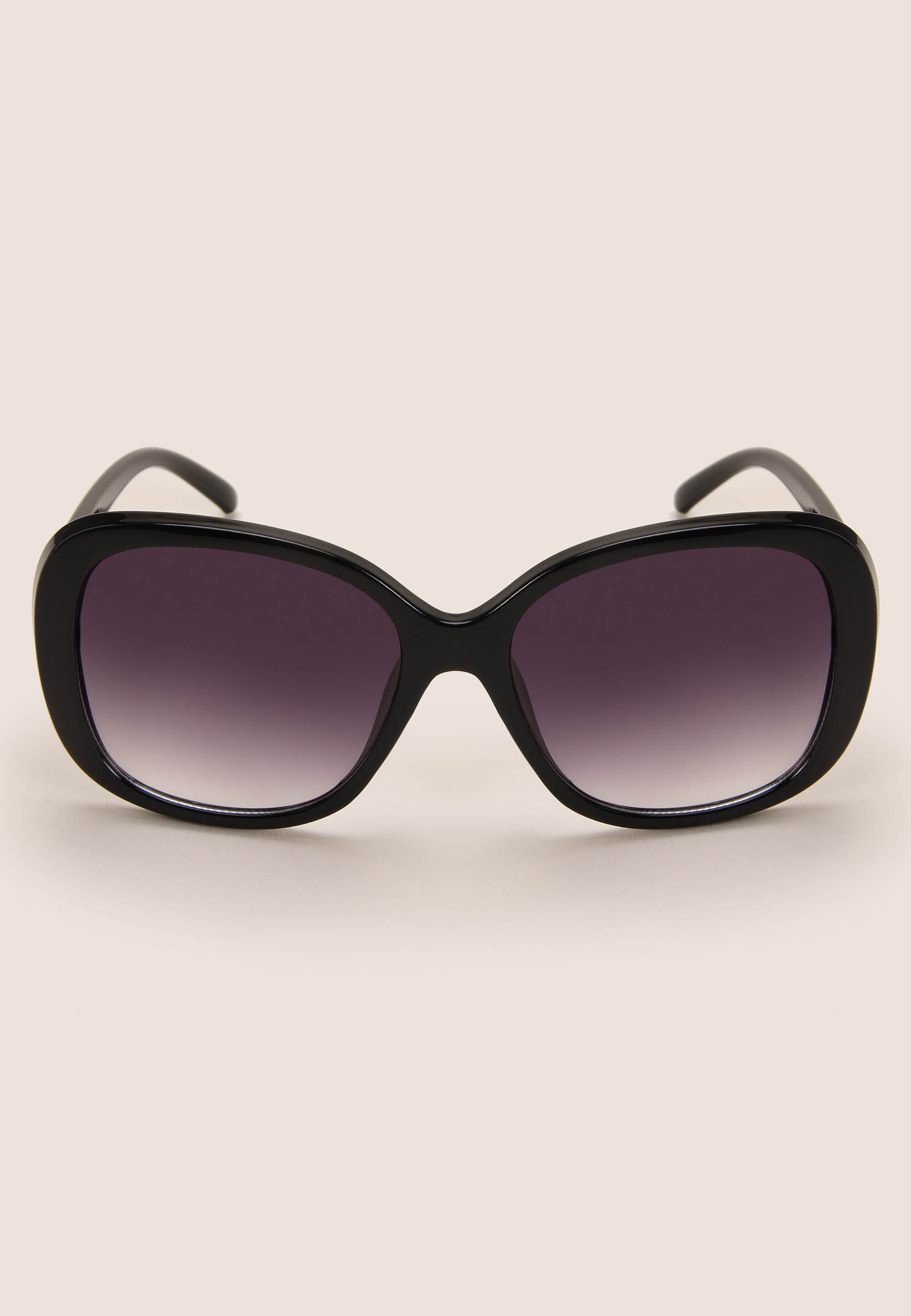 Womens Plain Black Tortoiseshell Large Sunglasses