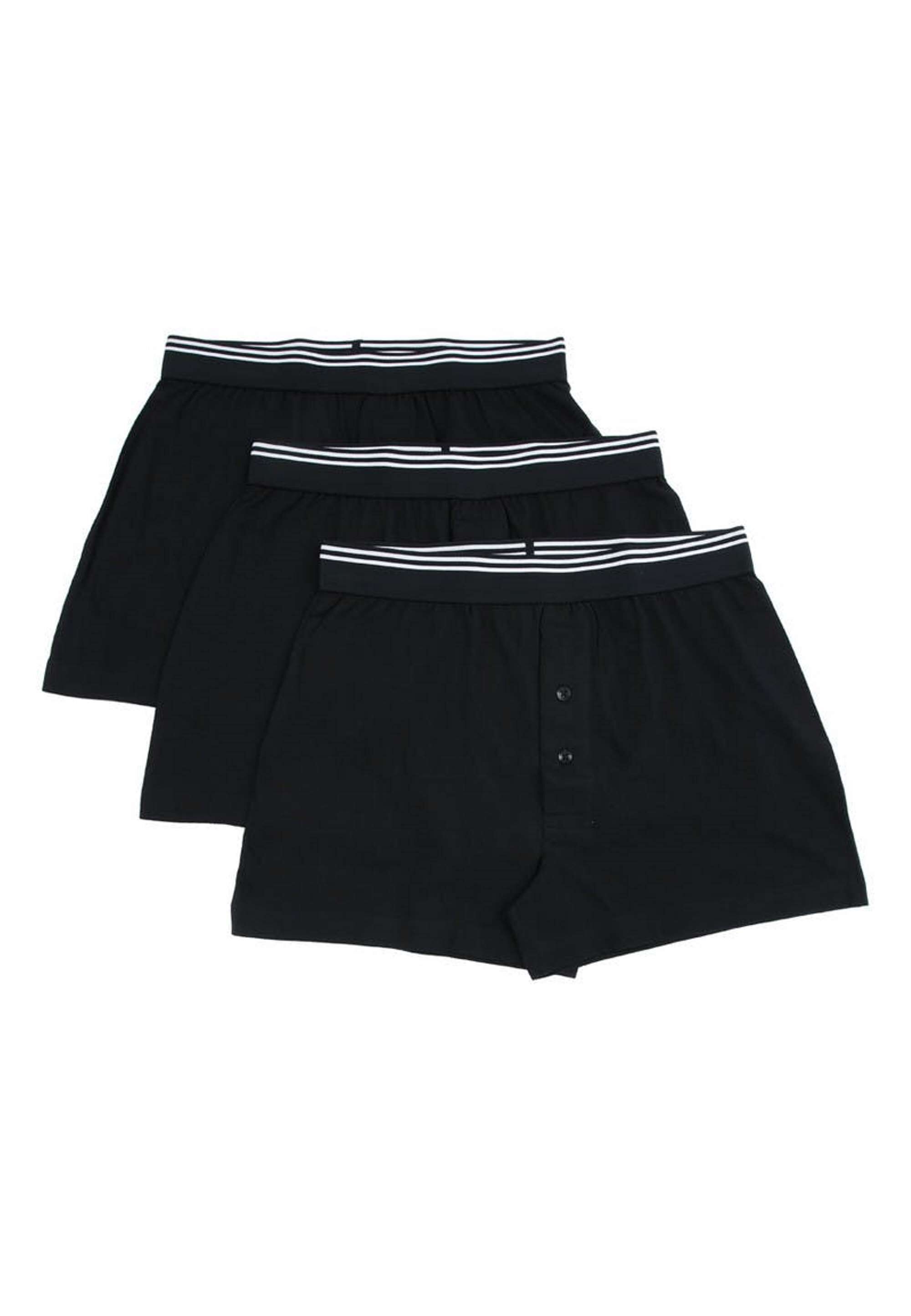Mens 3pk Black Loose Fit Boxers