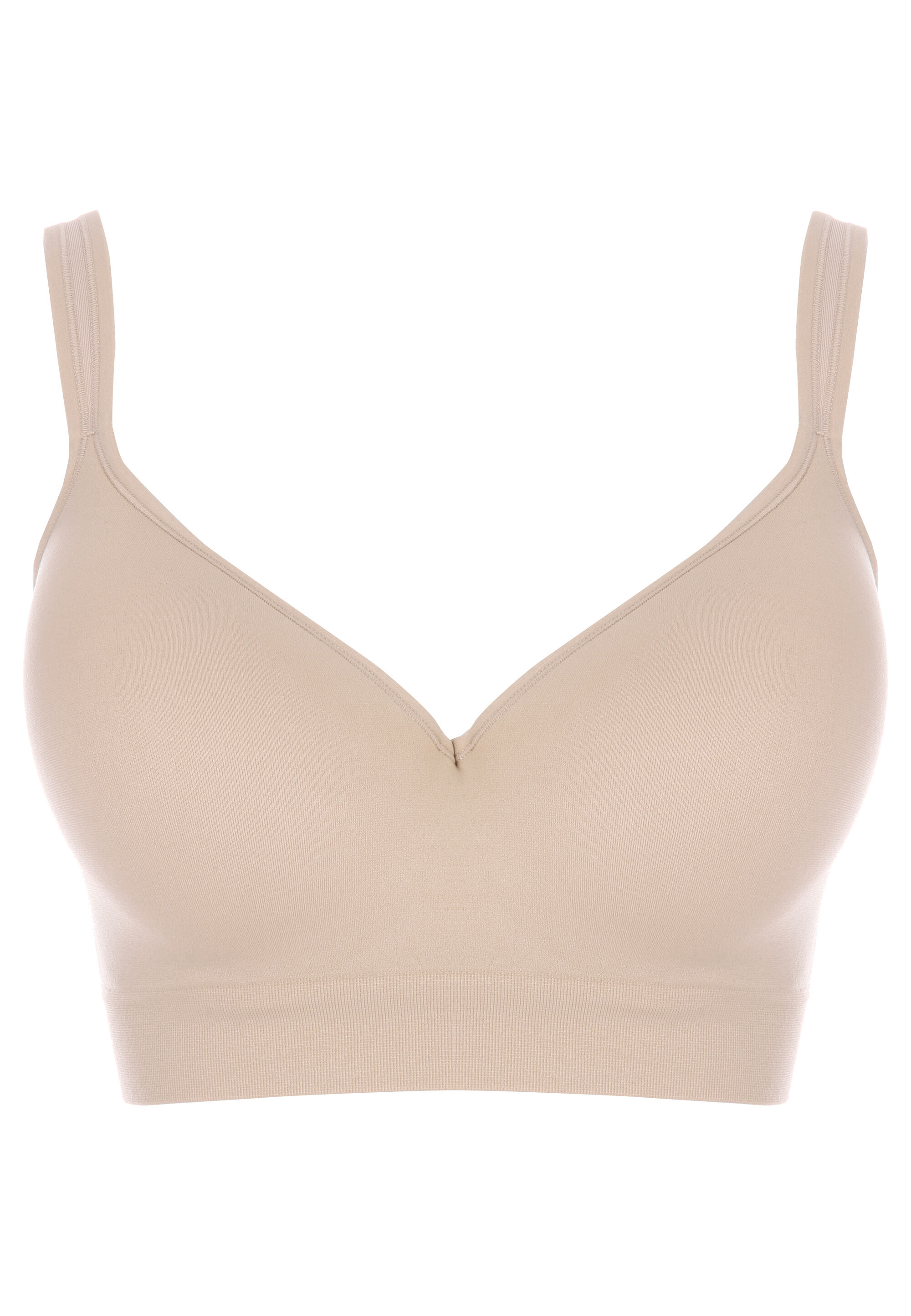 Womens Beige DD+ Seam Free Non Wired Bra