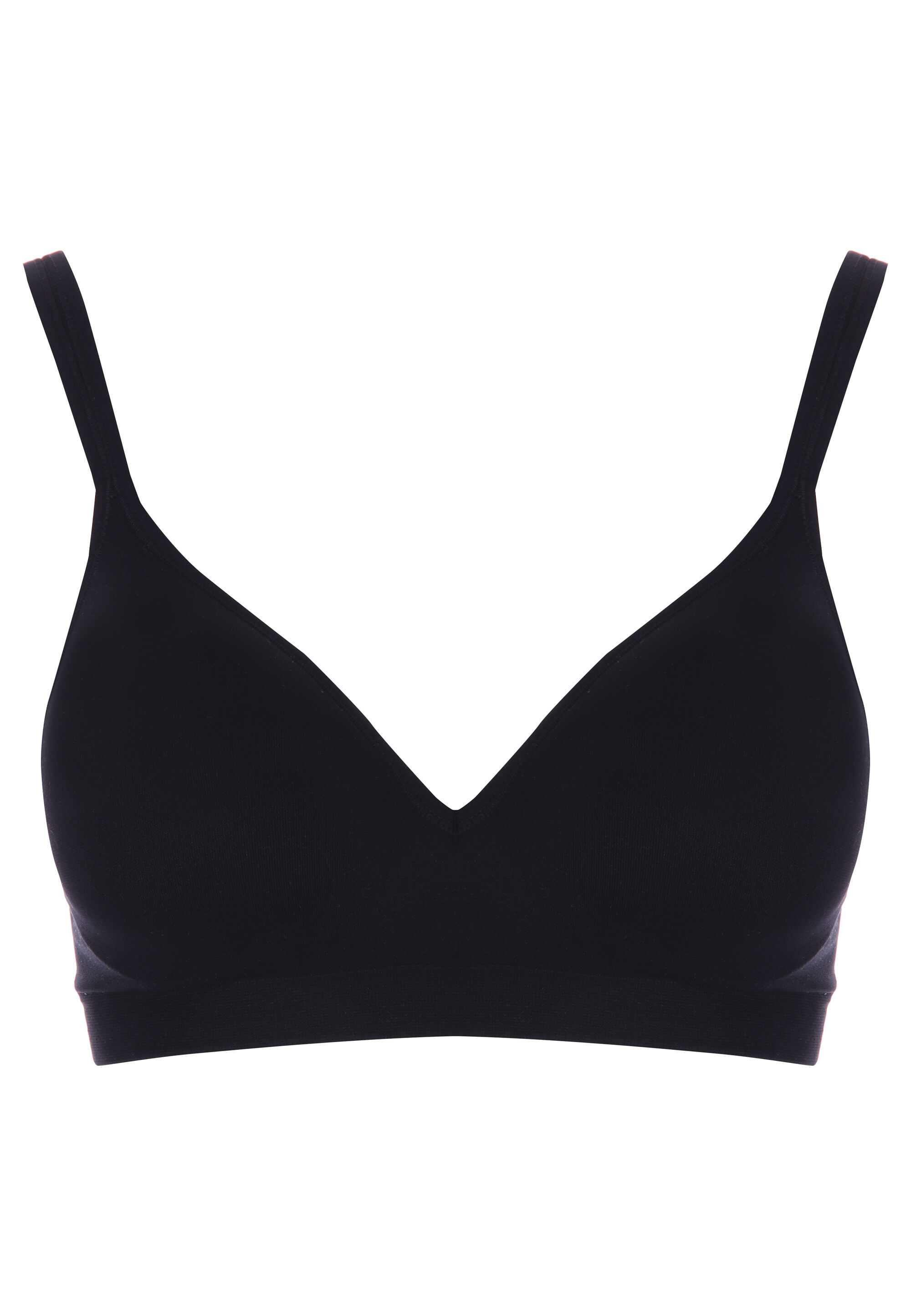Womens Black Seam Free Non Wired Bra