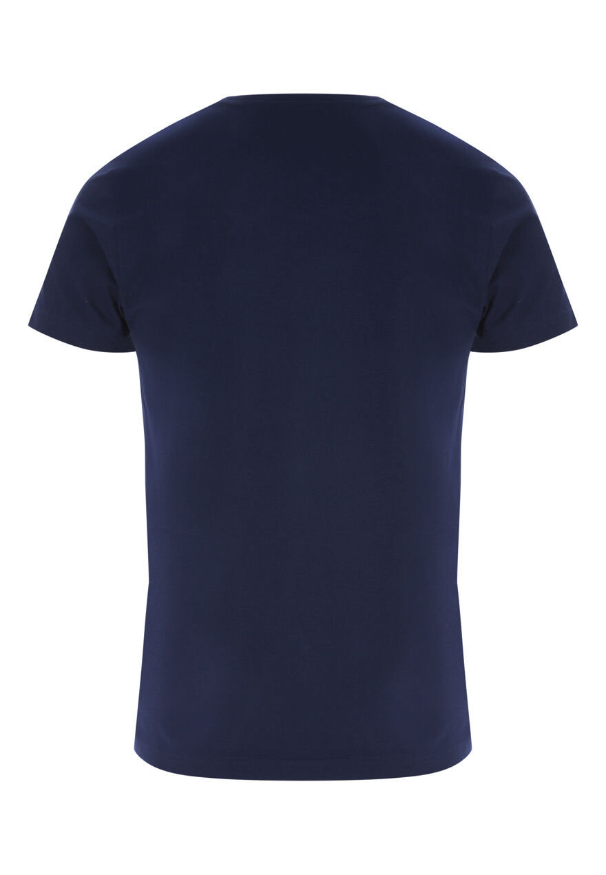 Mens Navy Blue Crew Neck T-Shirt