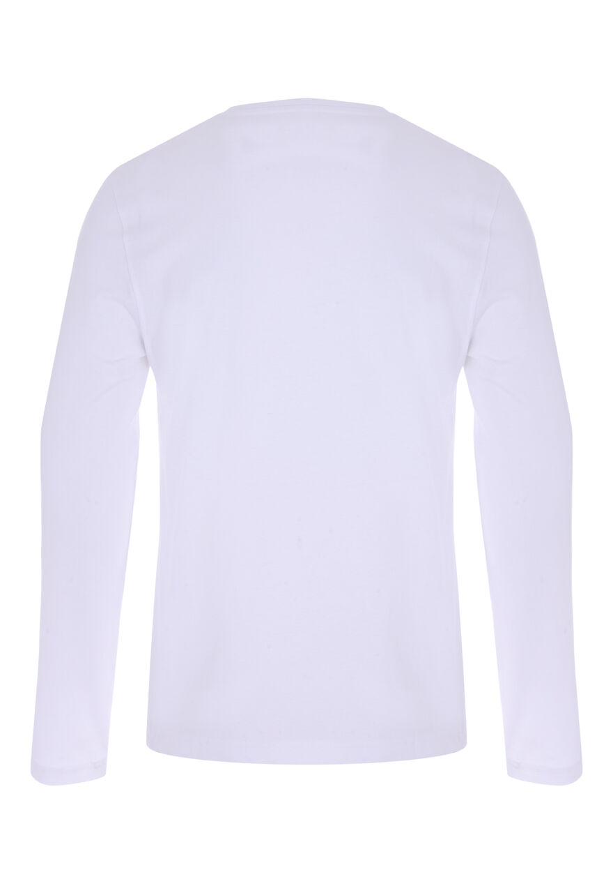 Mens White Long Sleeve T-Shirt