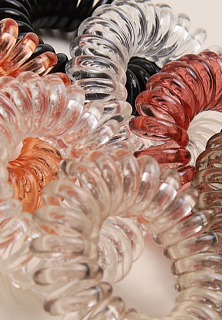 Womens 8pk Assorted Spiral Hair Bobbles