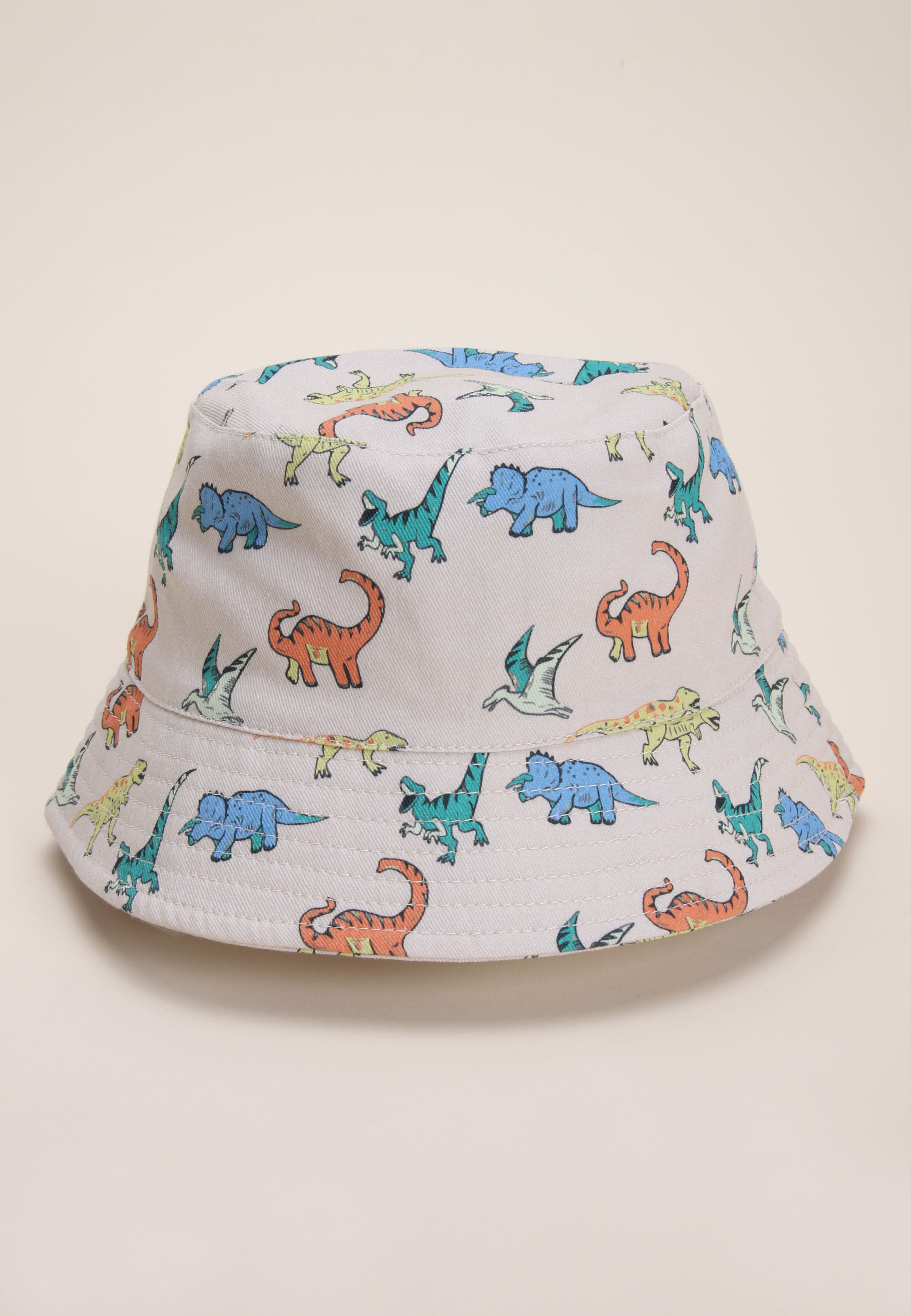 Younger Boys Stone Dinosaur Print Bucket Hat