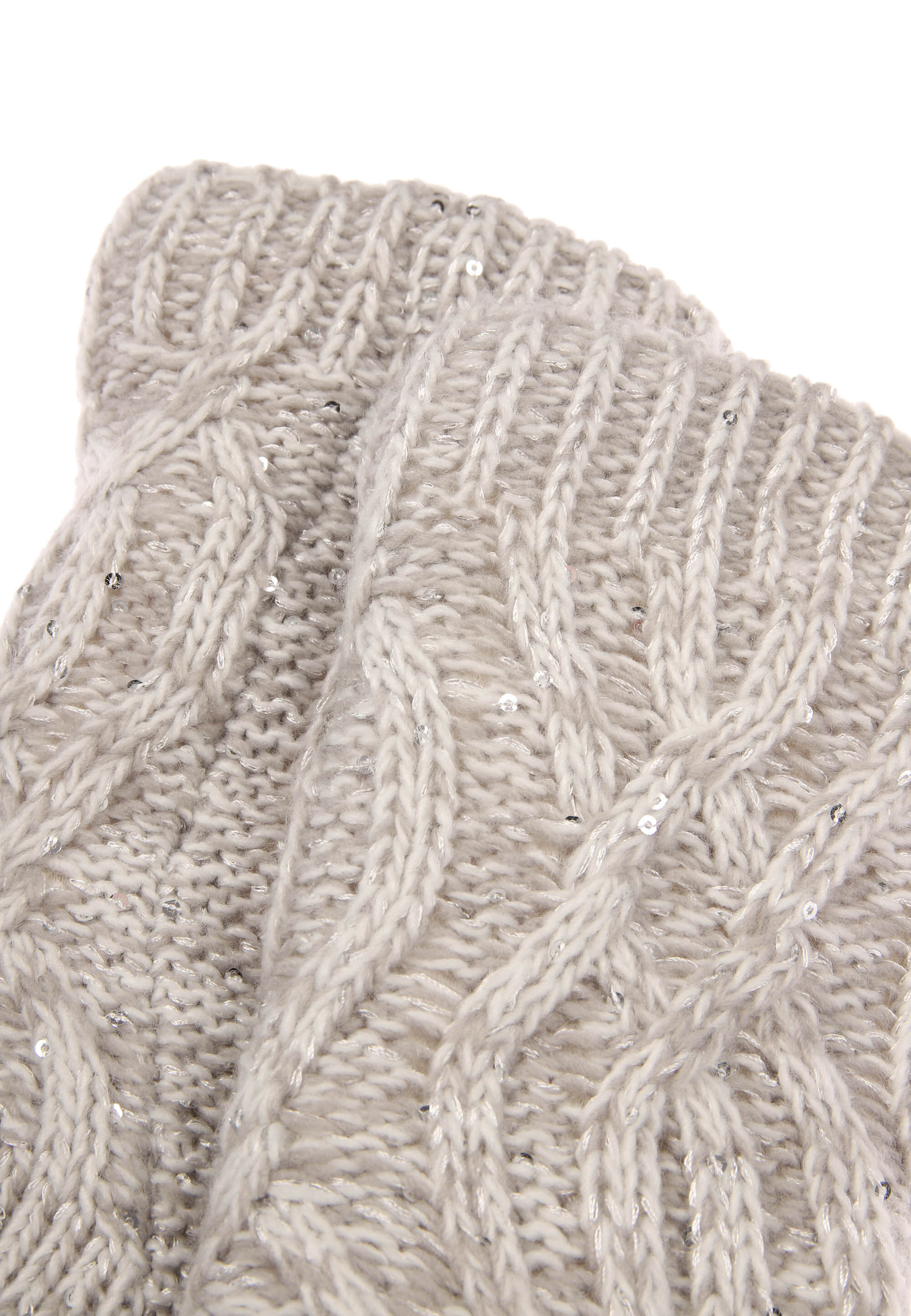 Womens 1pk Grey Cable Chunky Slipper Socks