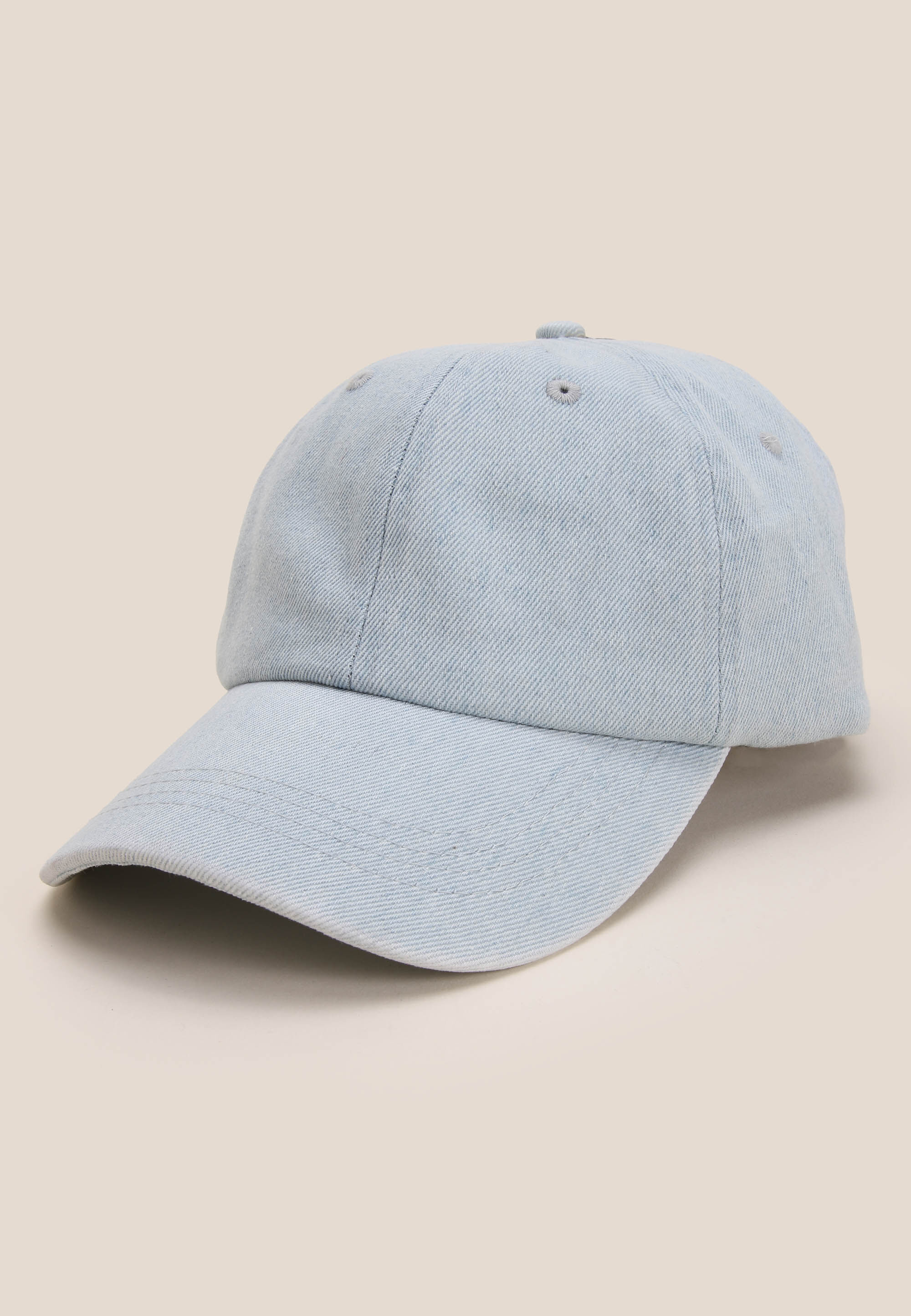 Mens Light Blue Denim Baseball Cap