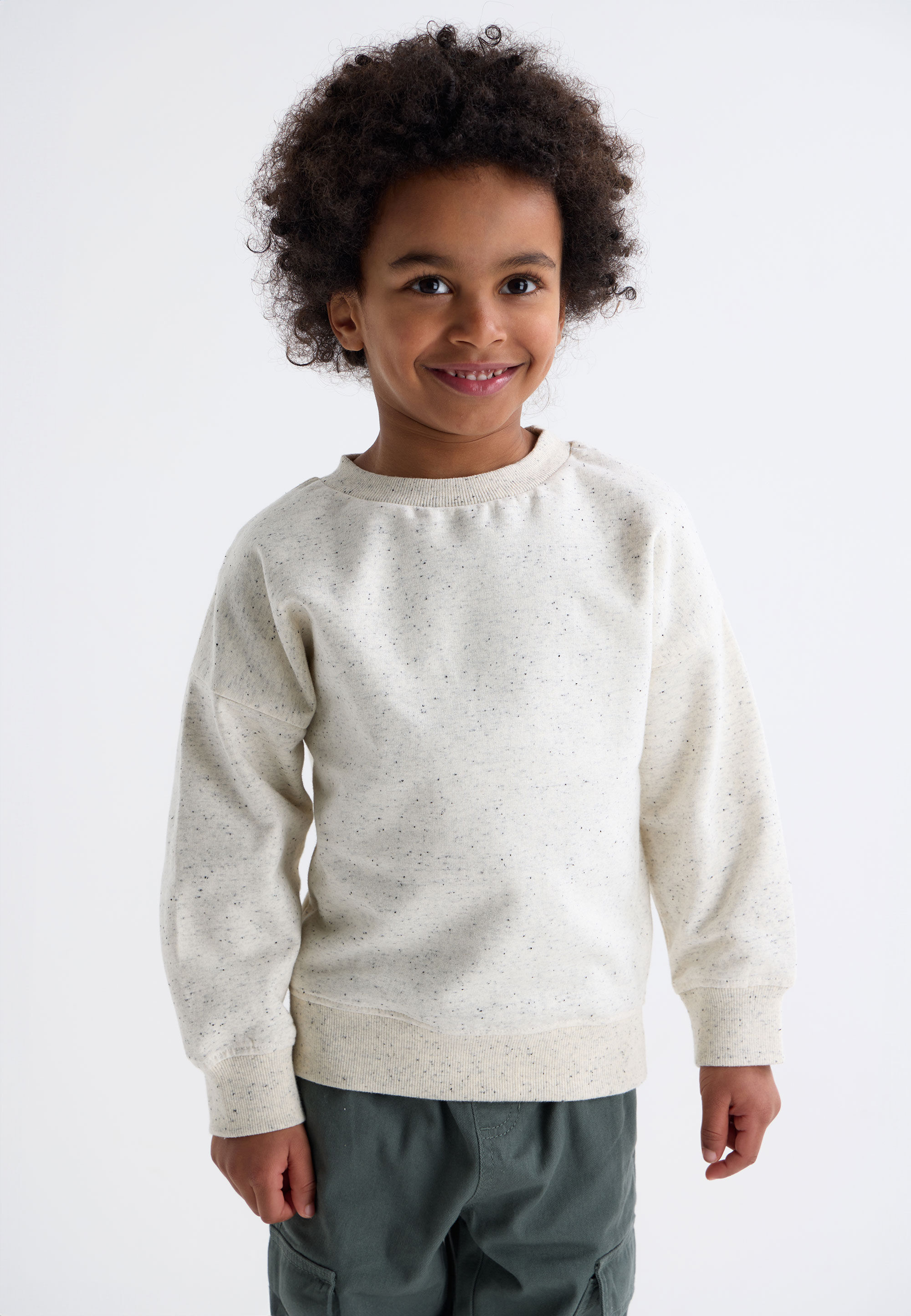Younger Boys Ecru Neppy Sweatshirt