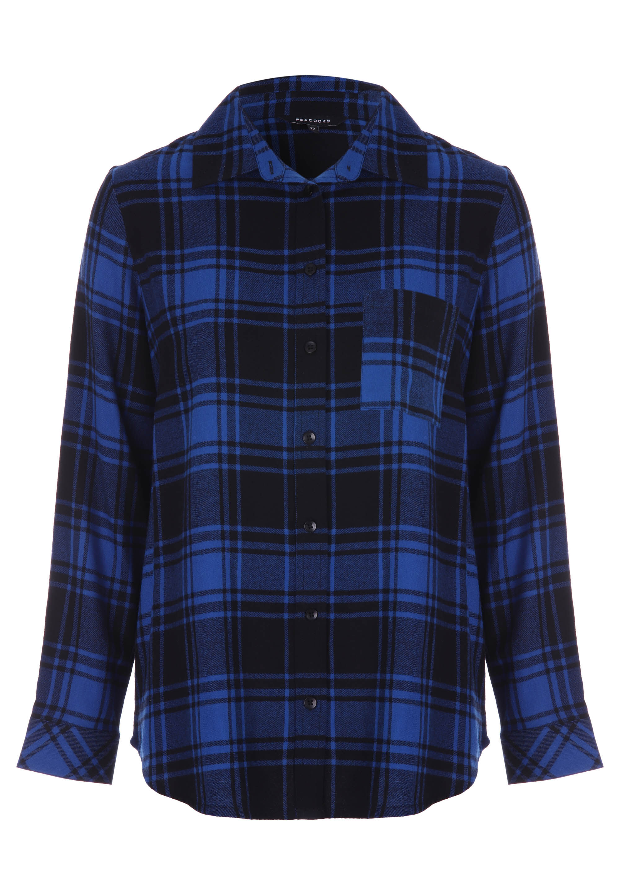 Womens Blue & Black Classic Check Shirt
