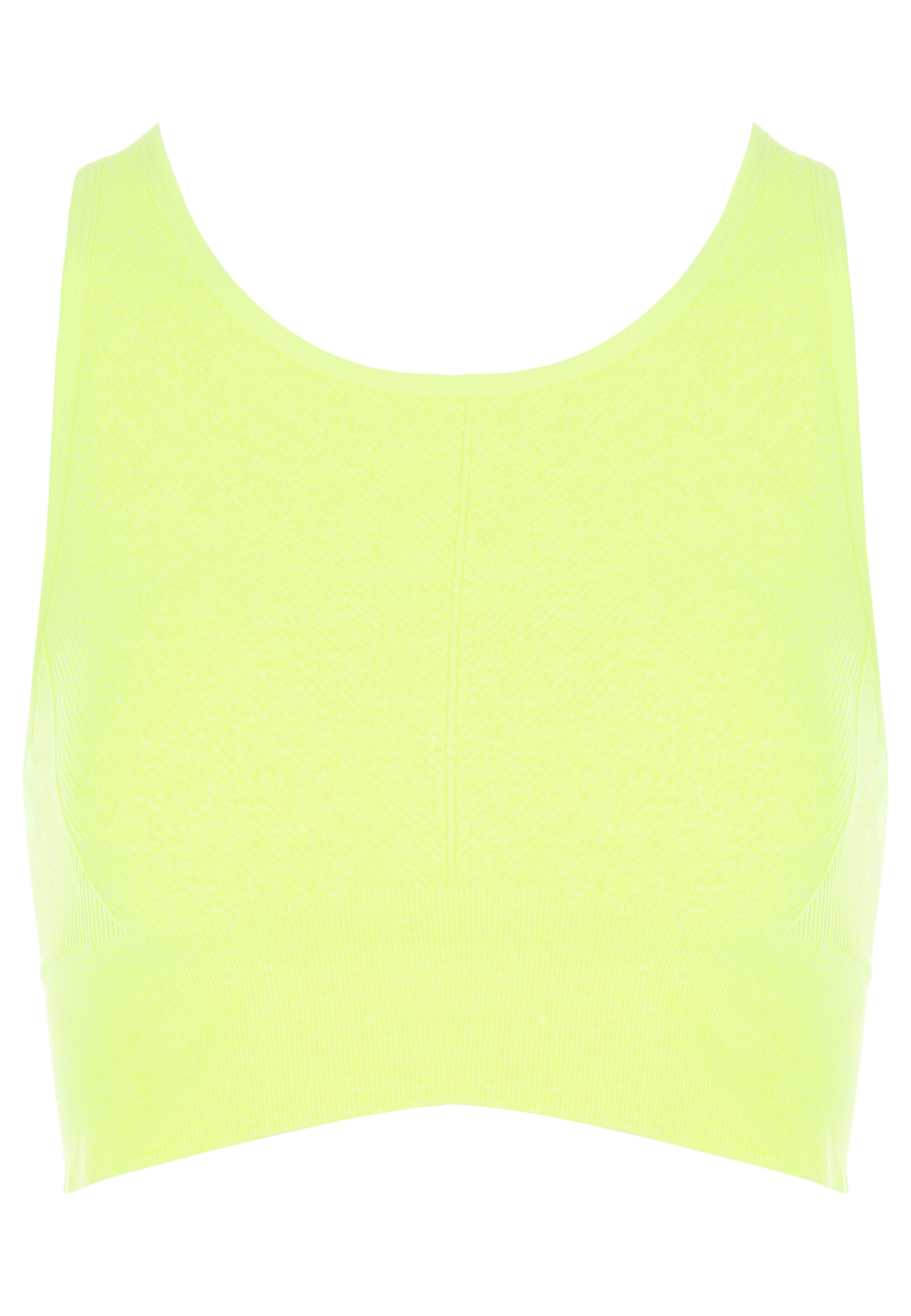 Womens Yellow Cross Back Crop Top