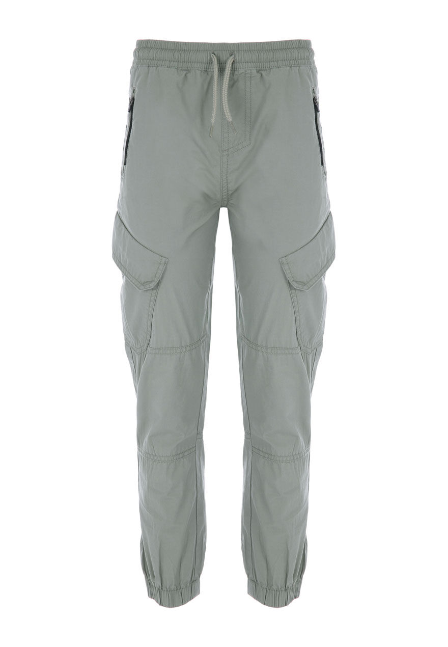Older Boys Khaki Woven Cargo Joggers