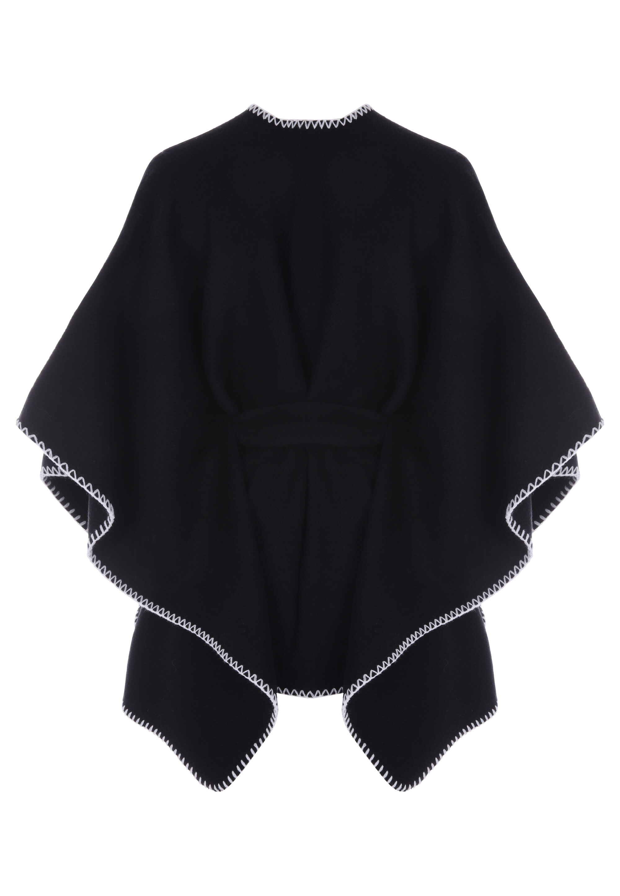 Womens Black Belted Wrap
