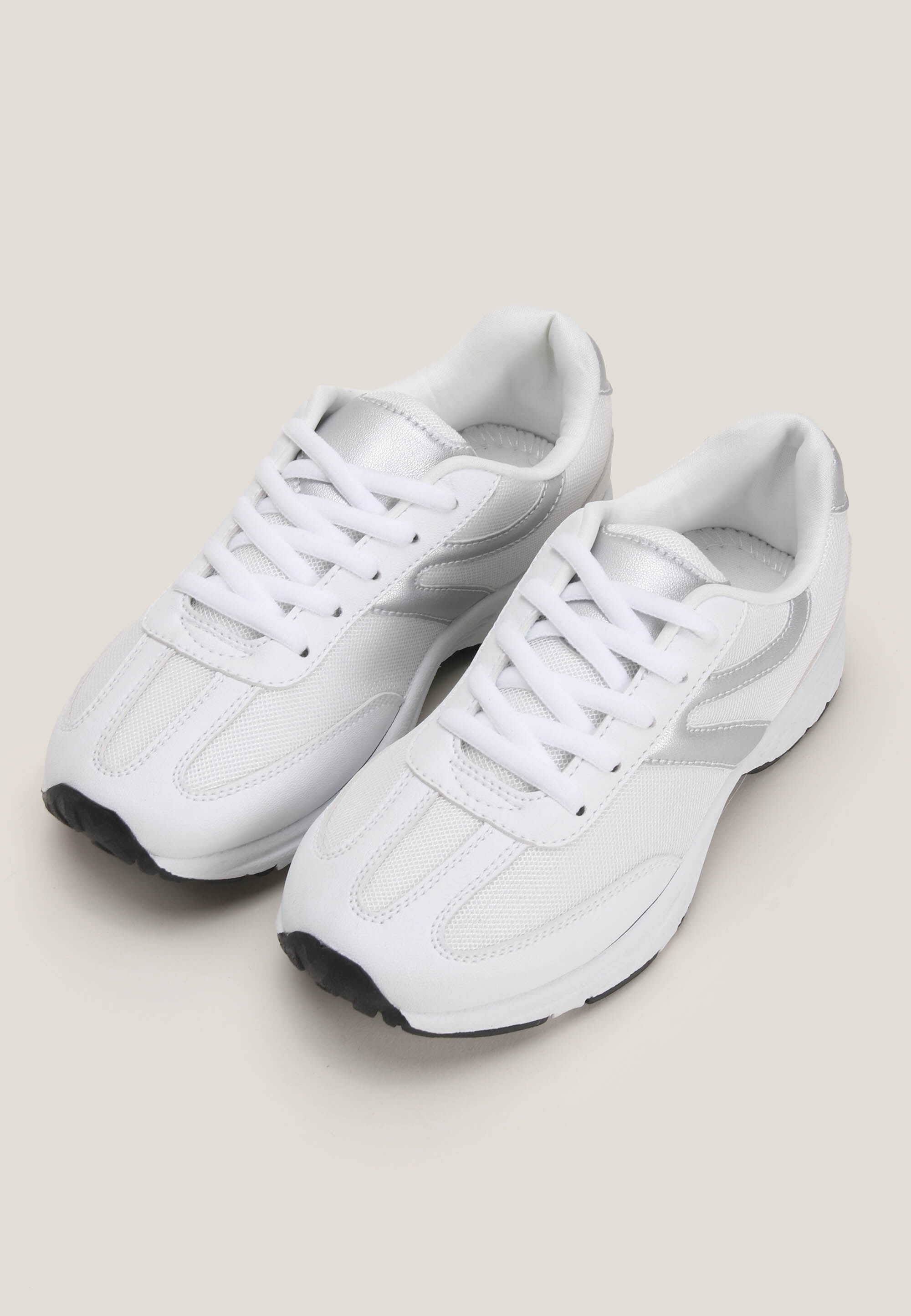 Older Girls White Chunky Casual Trainers