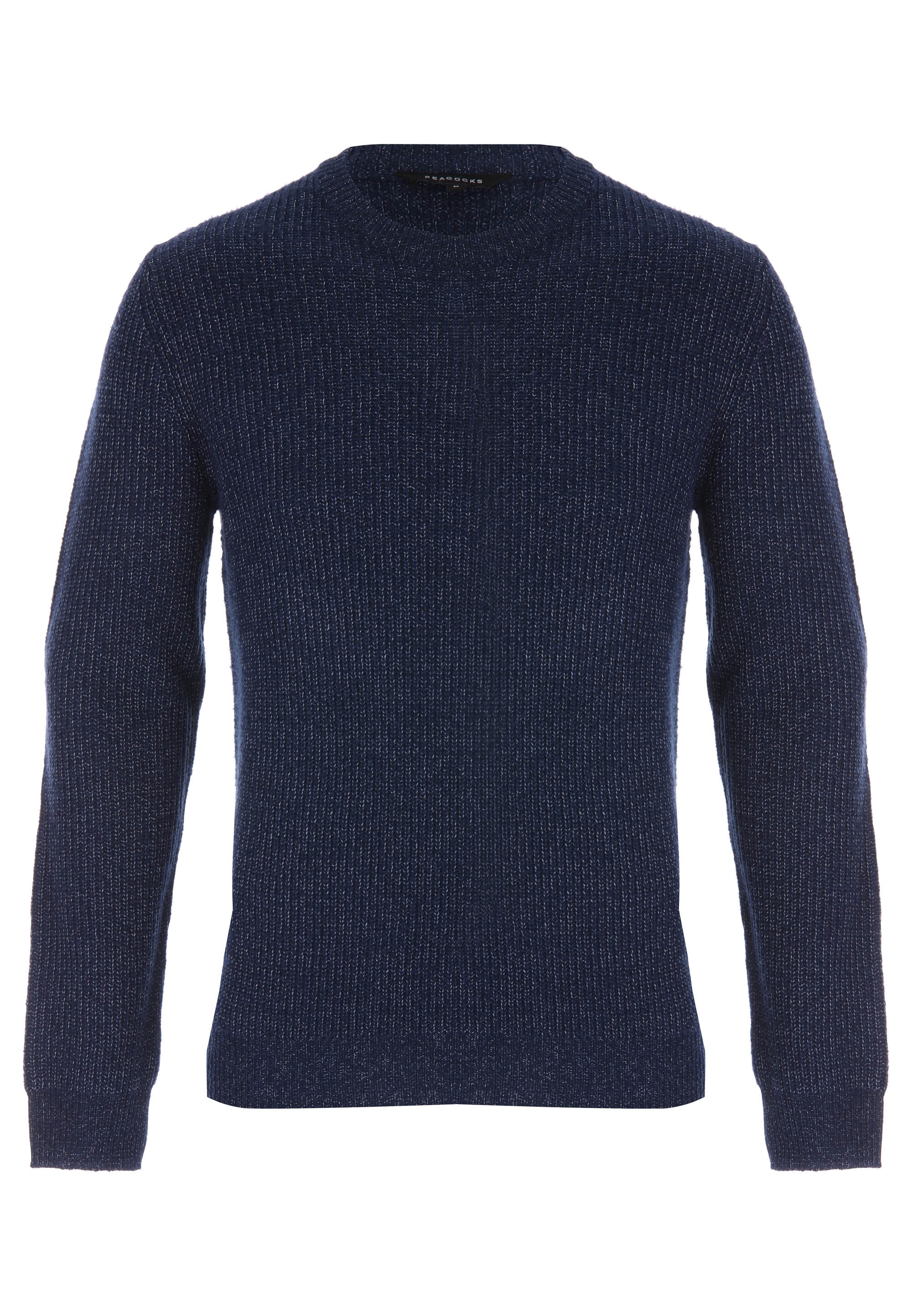 Mens Navy Plain Knitted Jumper