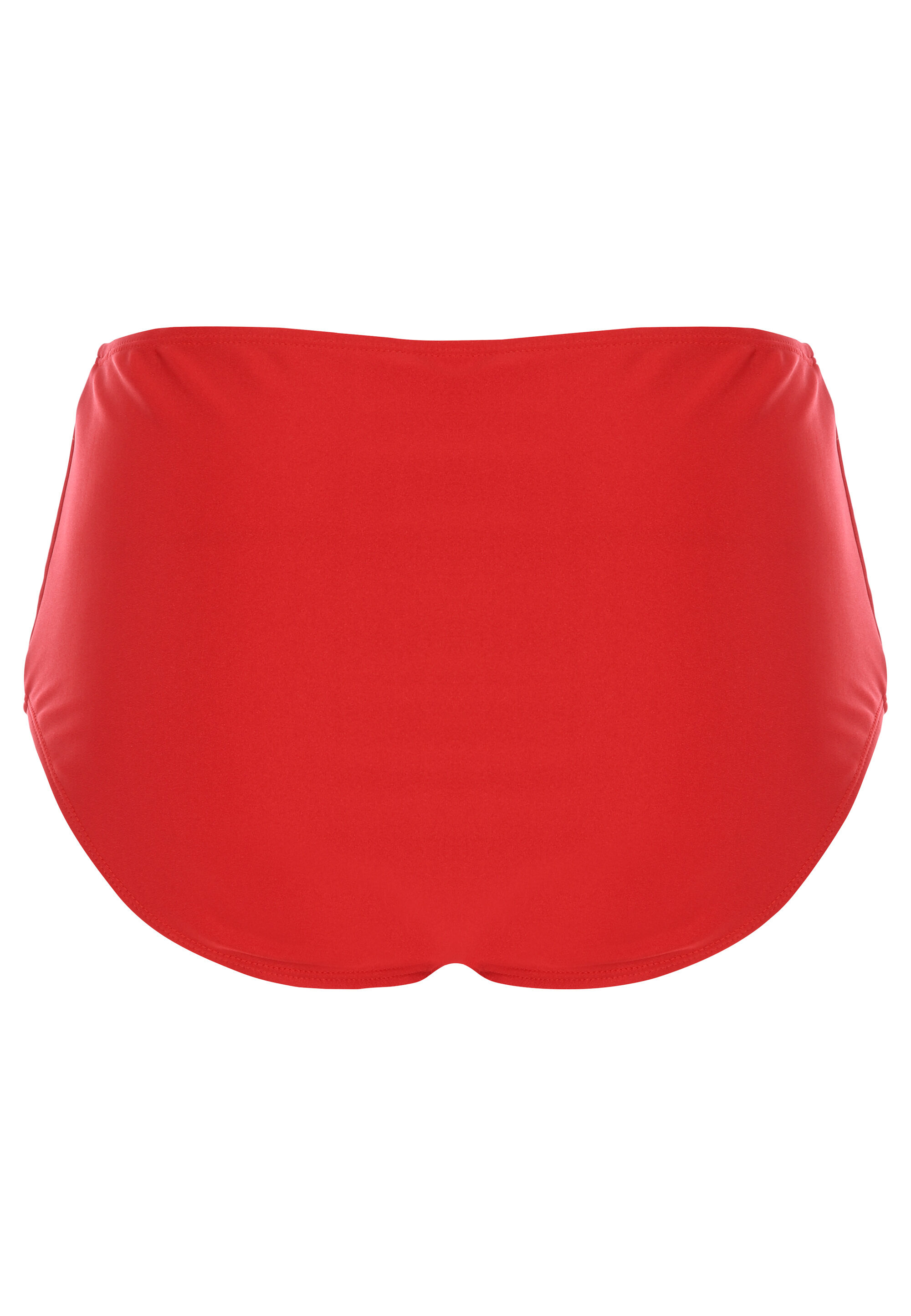 Womens Red High Waist Bikini Bottoms