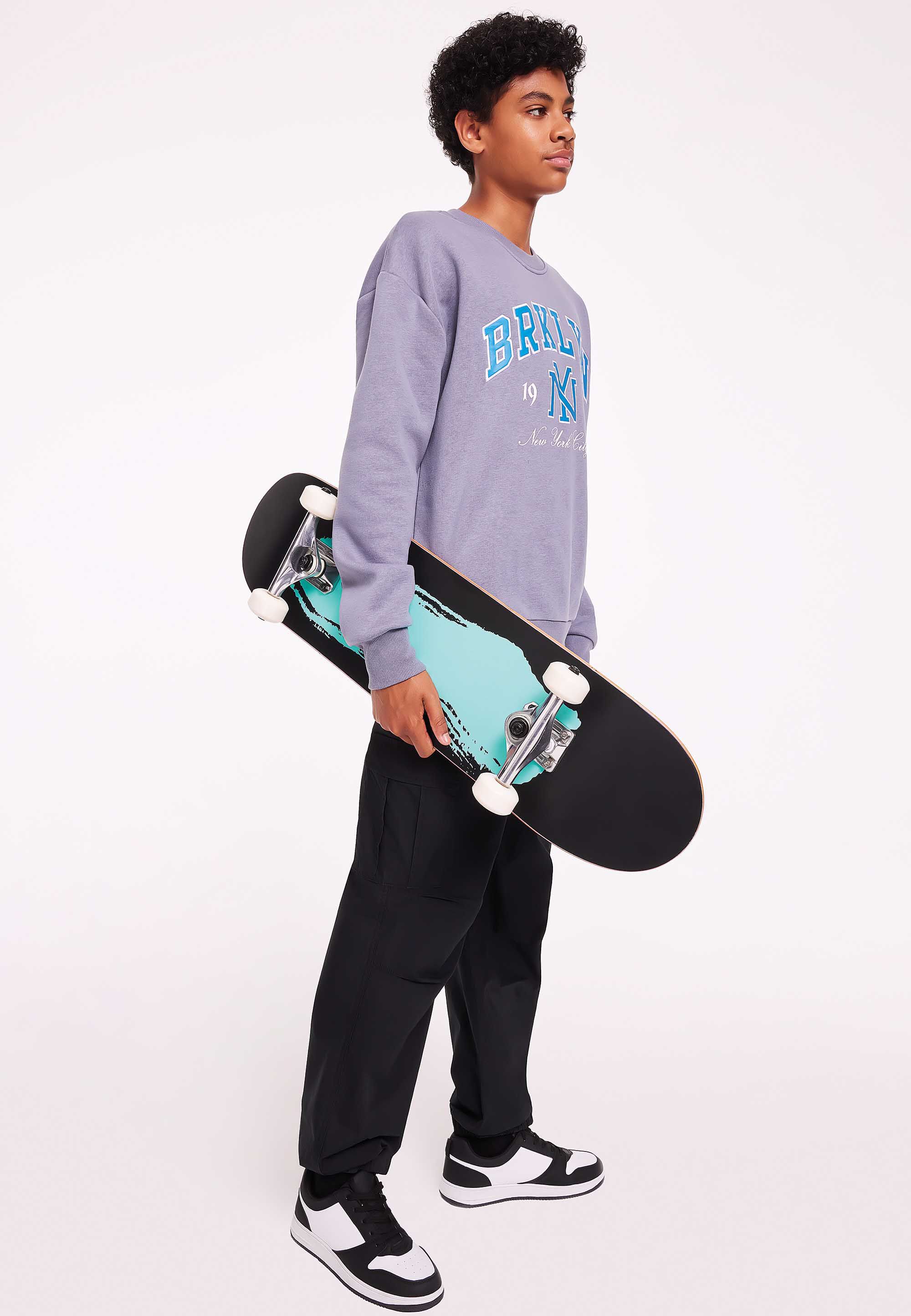Older Boys Grey NY Oversized Sweatshirt