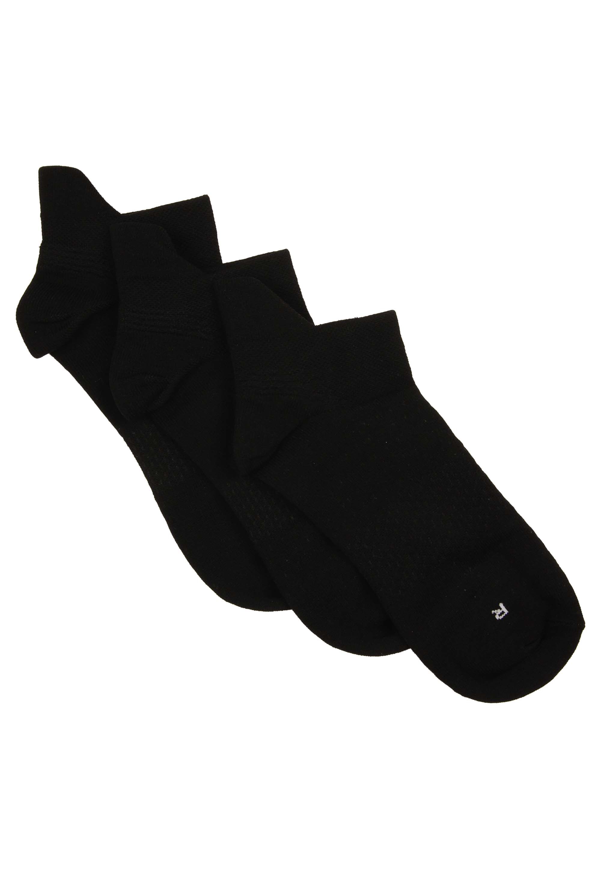 Womens 3pk Black Blister Resistant Socks
