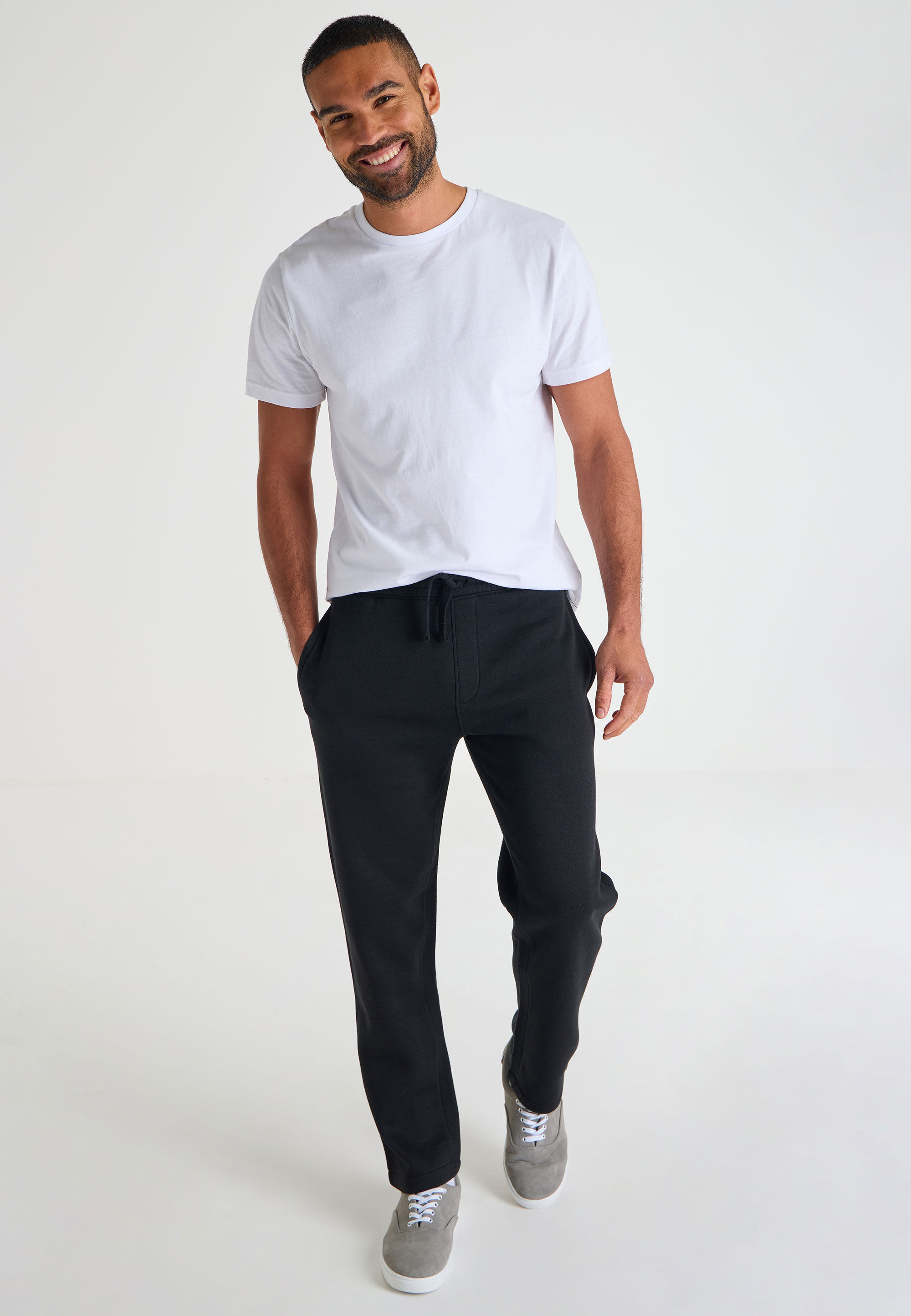 Mens Black Straight Leg Jogger
