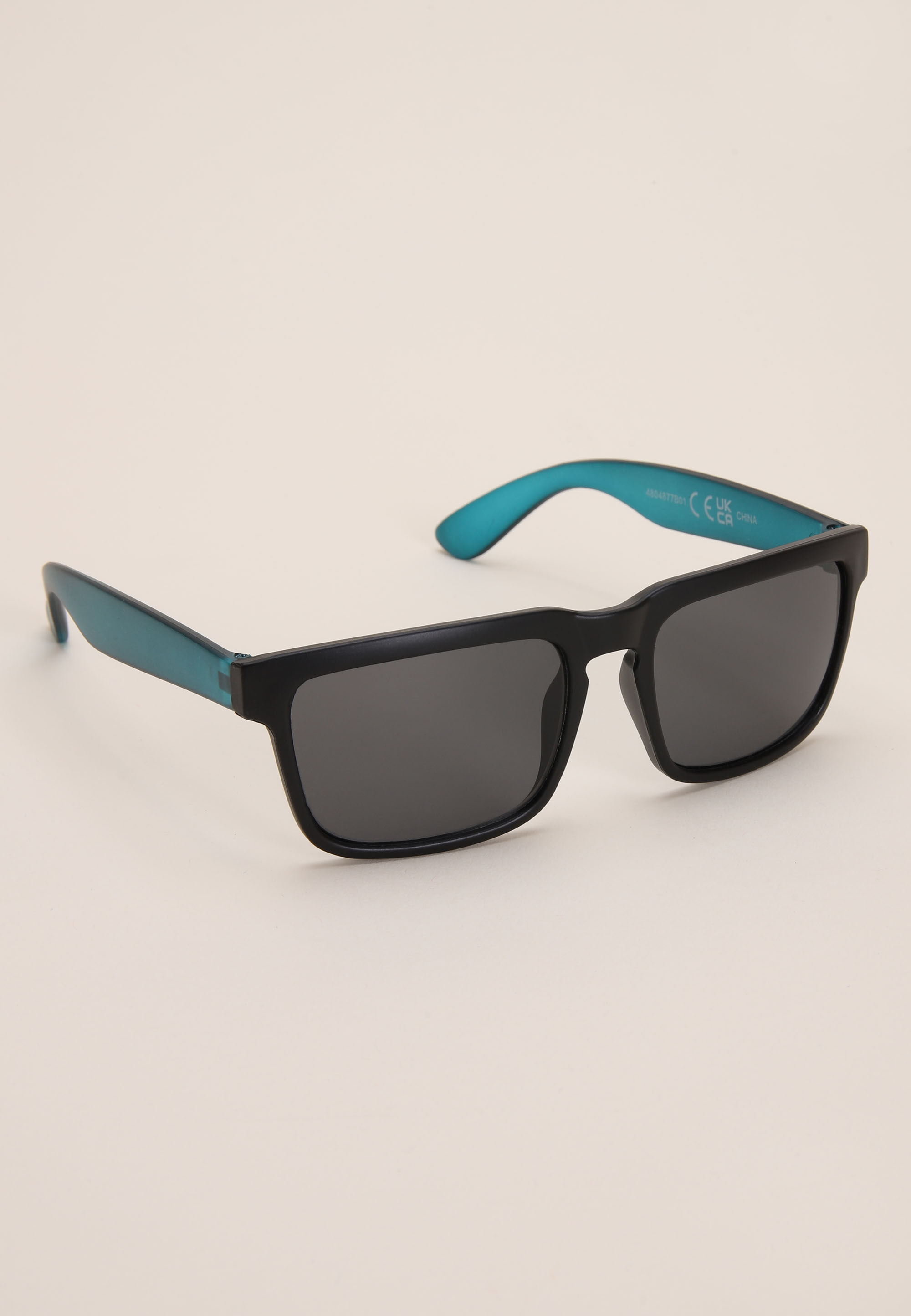 Boys Black Colour Block Retro Sunglasses
