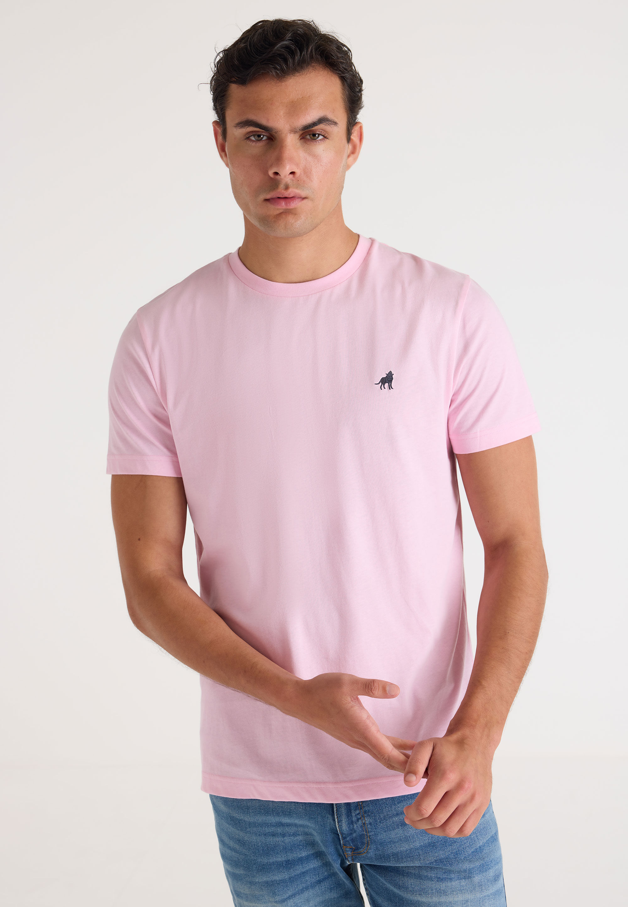 Mens Light Pink Basic T-Shirt