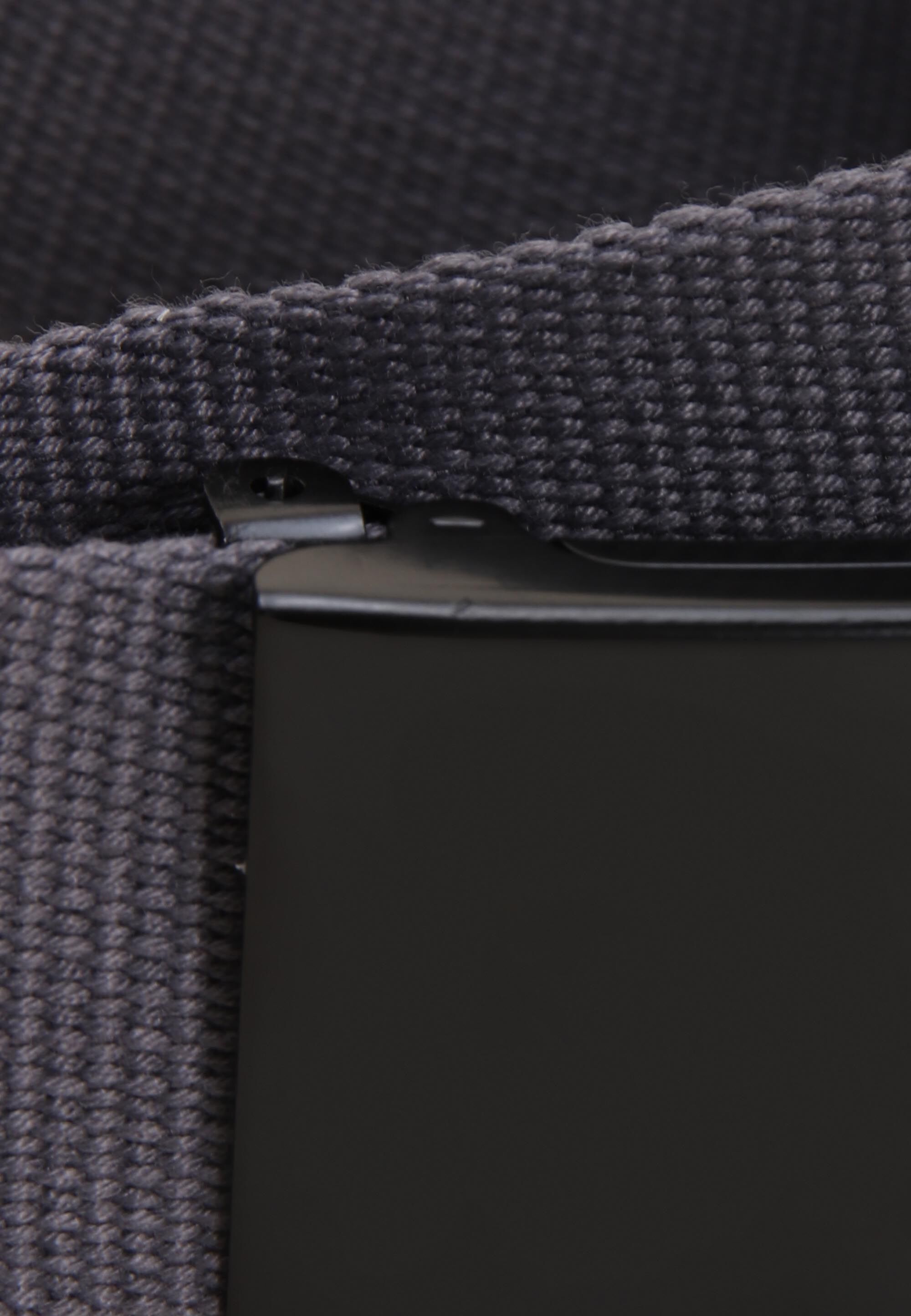 Mens Grey Plain Webbing Belt