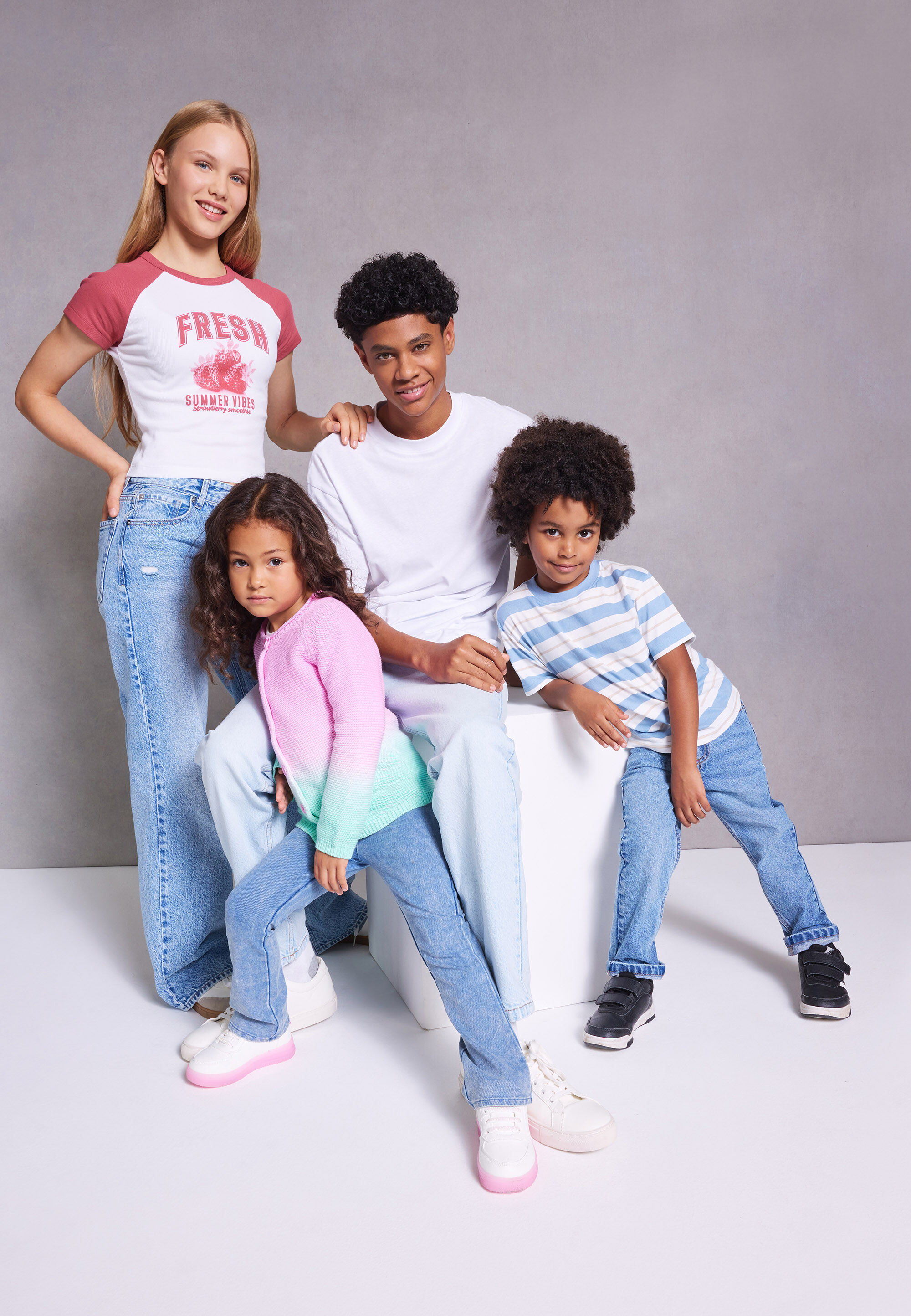 Older Boys Basic White Tee