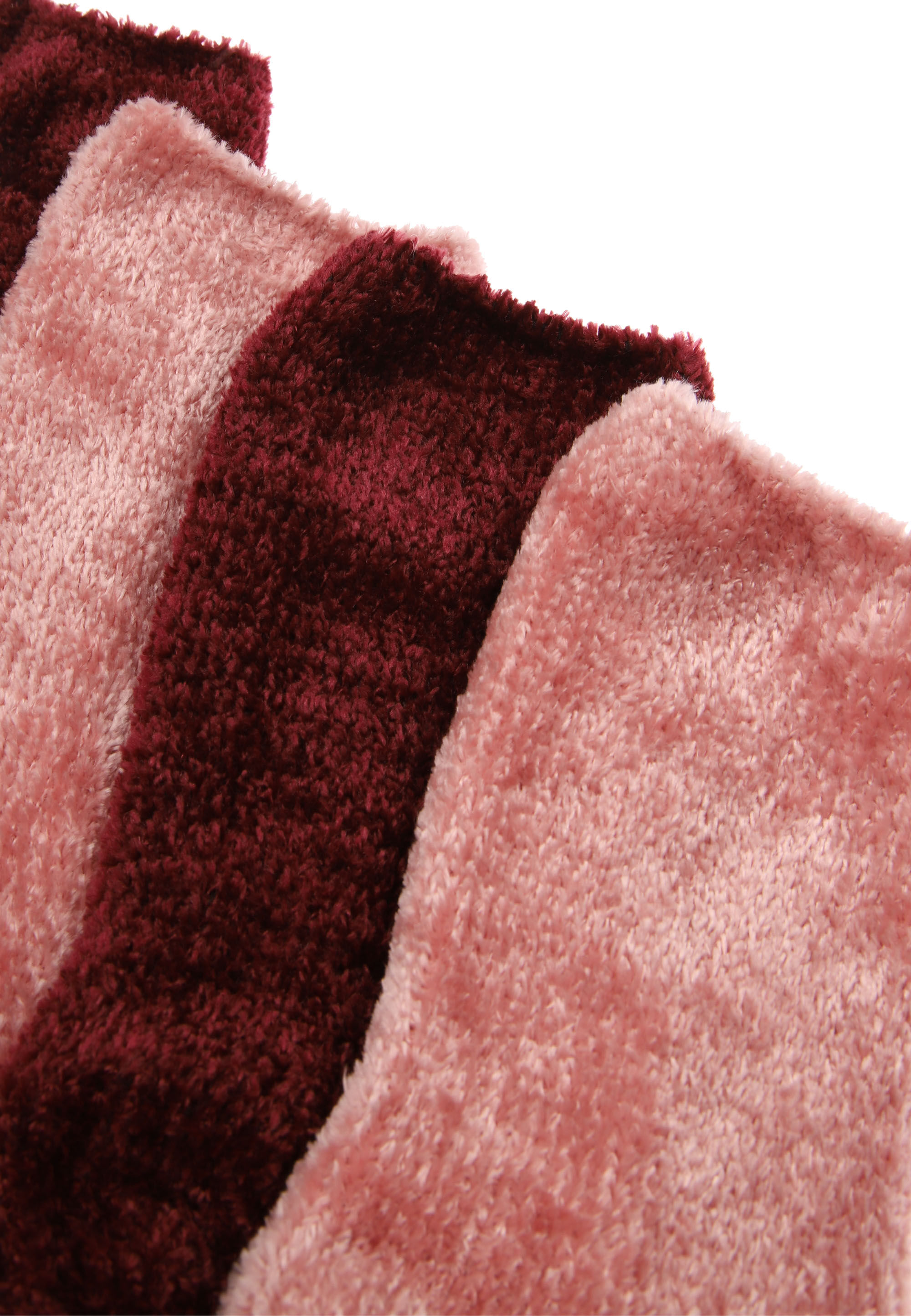 Womens 2pk Pink & Red Velvet Socks