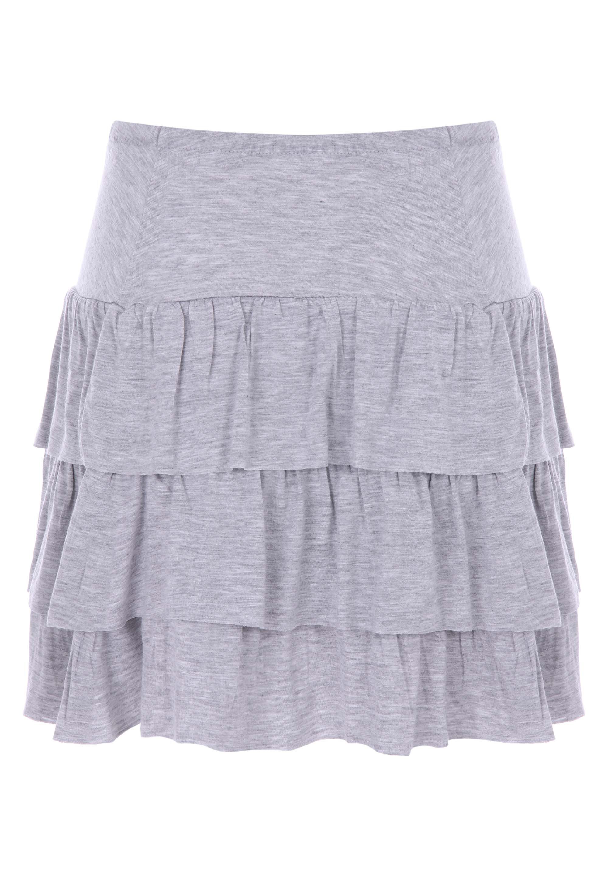 Older Girls Grey Marl Ra-Ra Skirt