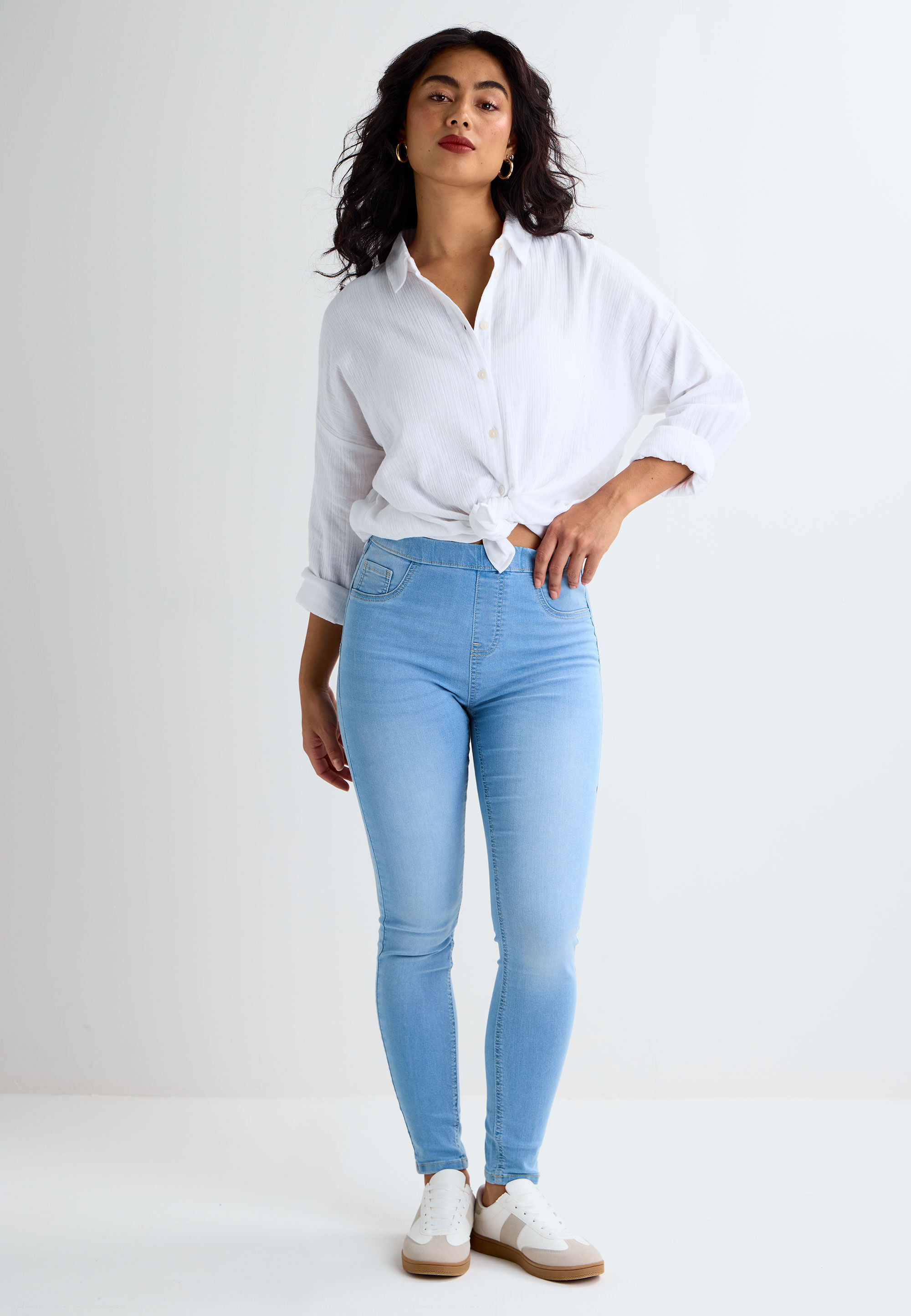 Womens Pale Blue Kate Shaper Jeggings