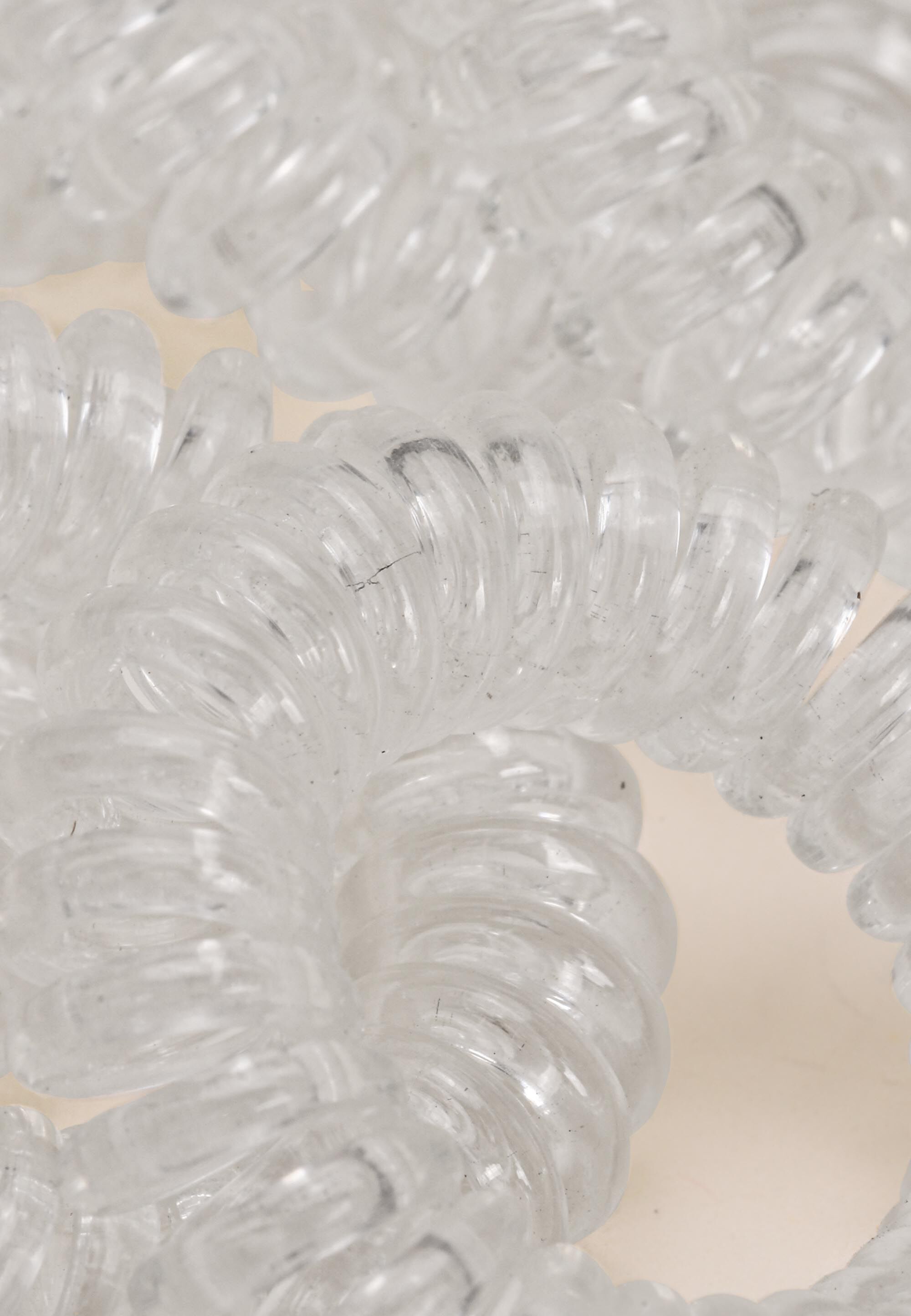 Womens 8pk White Spiral Plastic Hair Ties