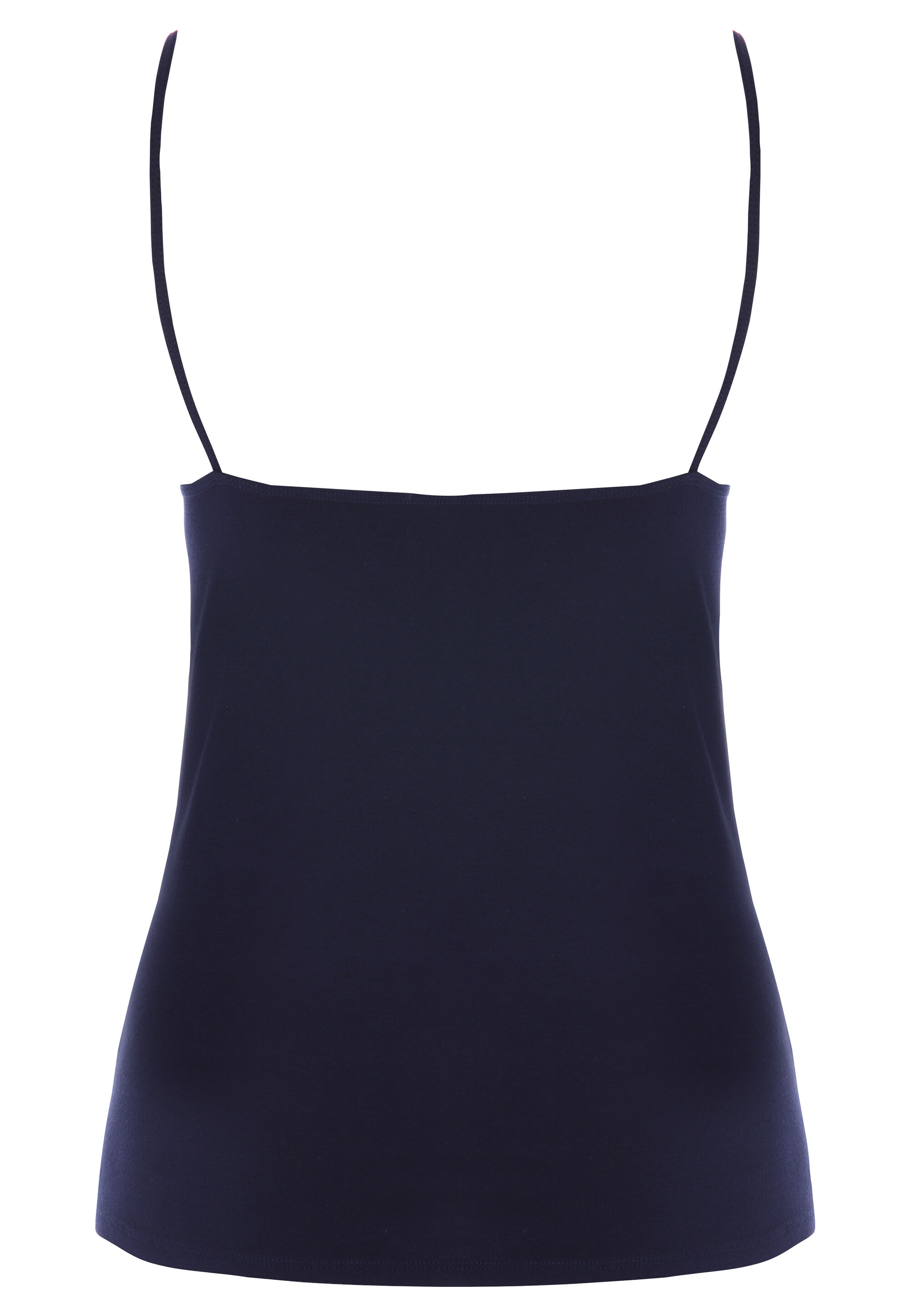 Womens Navy Plain Stretch Cami Vest