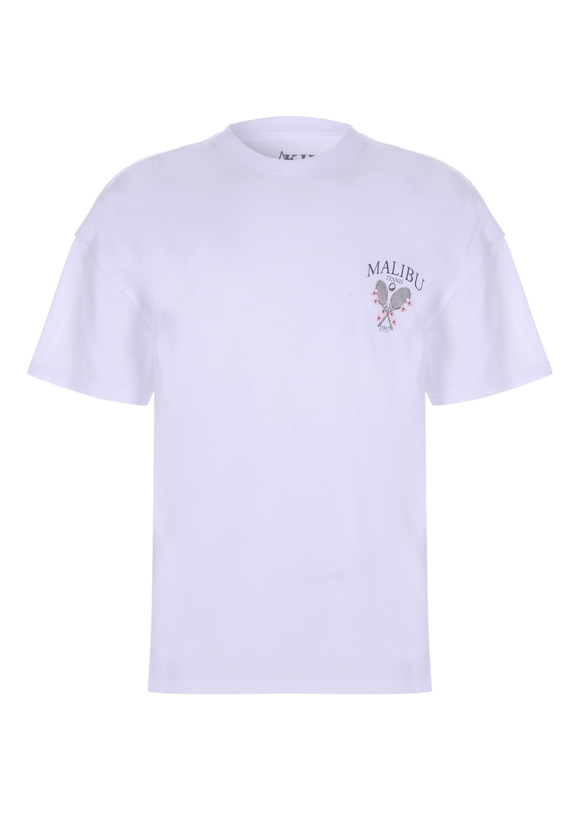Older Girls White Malibu Tennis Oversized T-Shirt