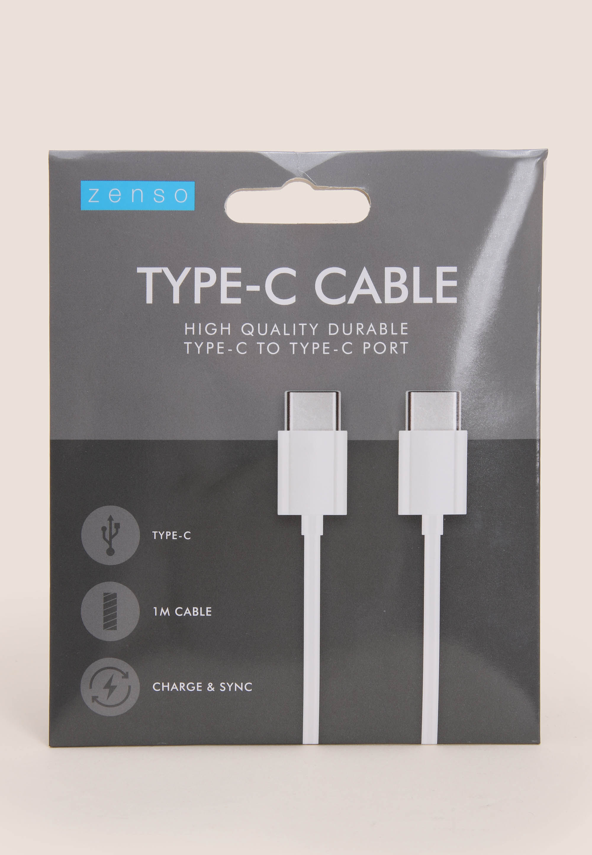 White Type C To Type C Cable