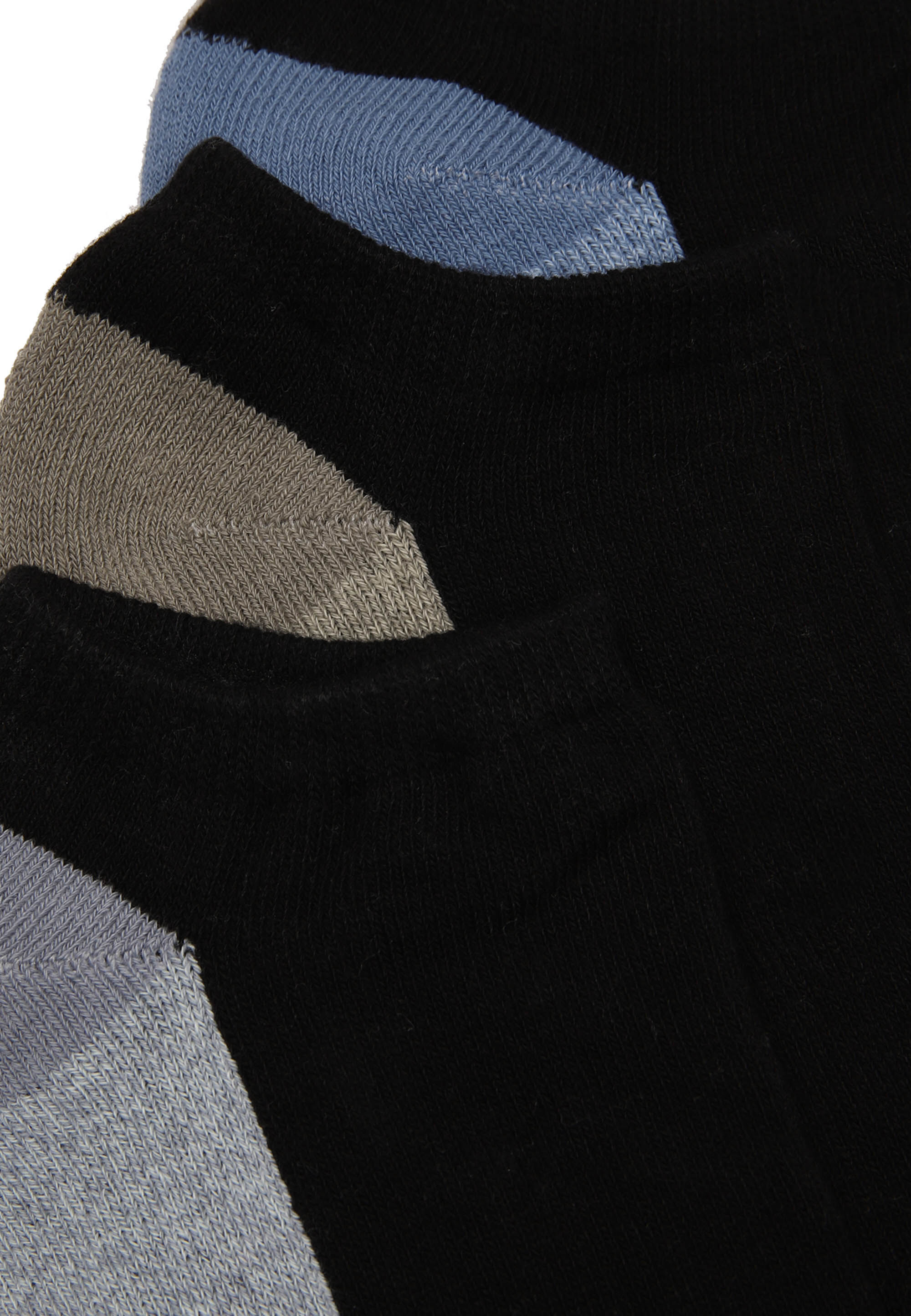 Mens 3pk Black Cushioned Sole Trainer Socks