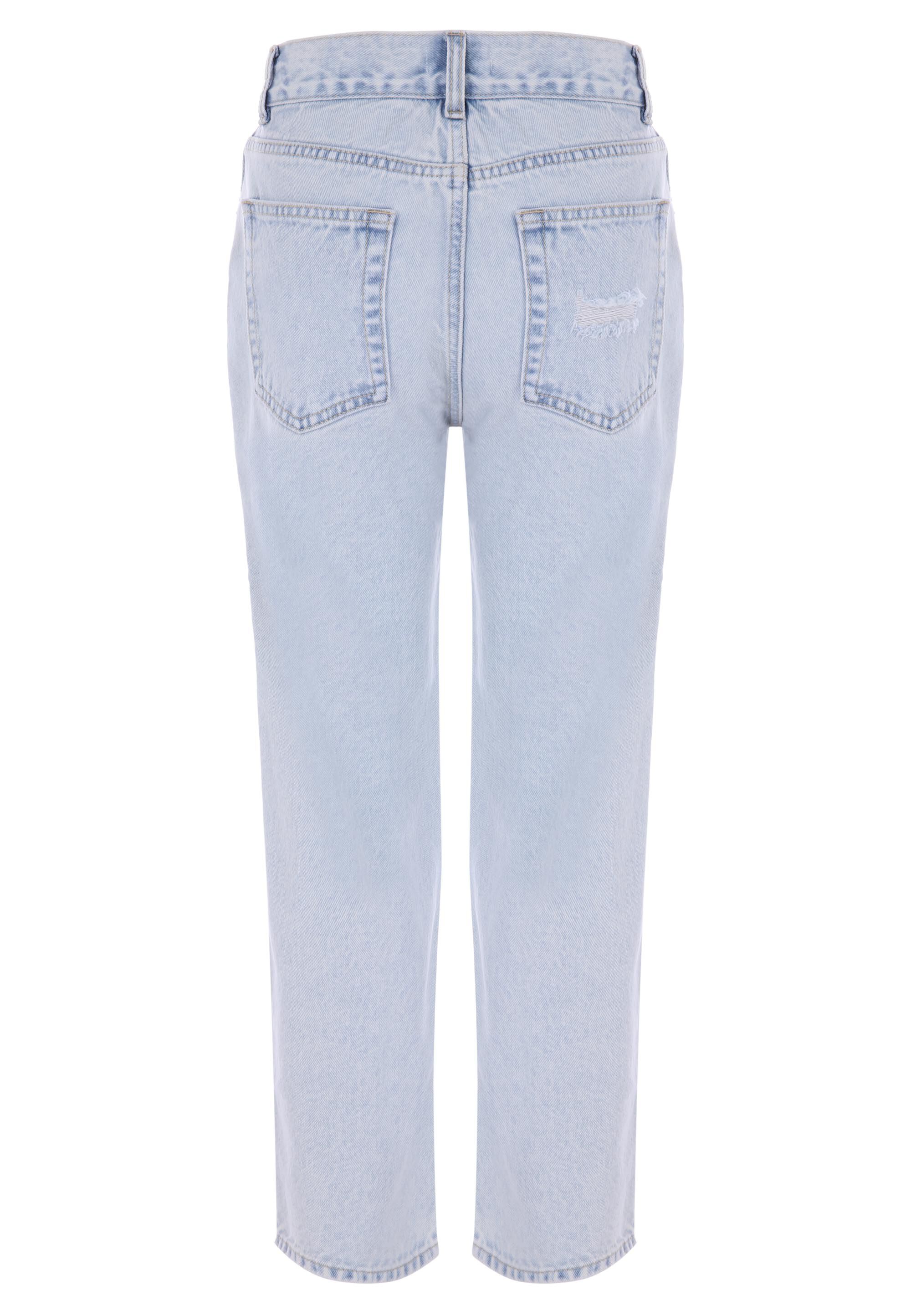 Older Girls Light Blue Extreme Ripped Jeans