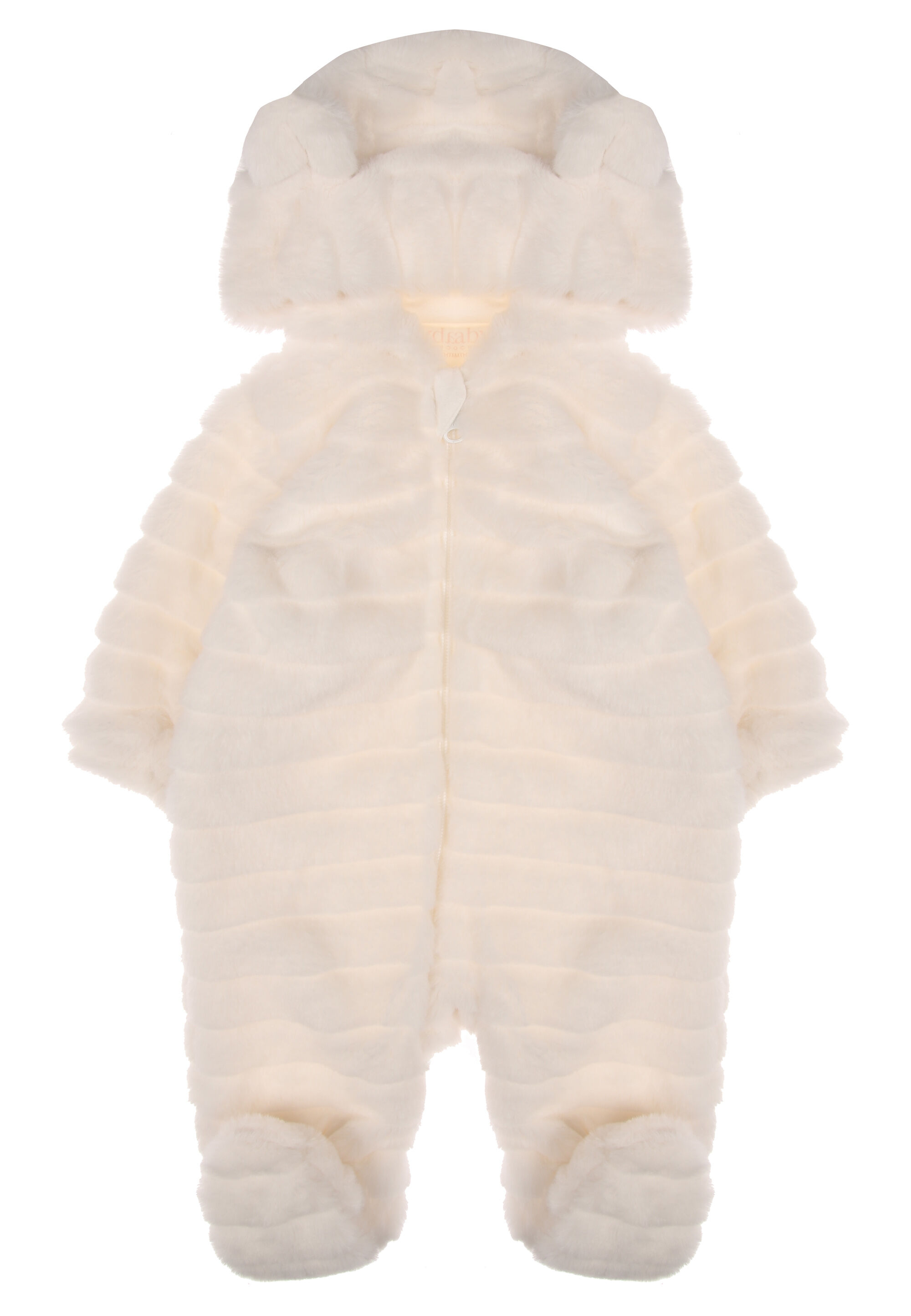 Baby Girls Cream Fluffy Snow Suit