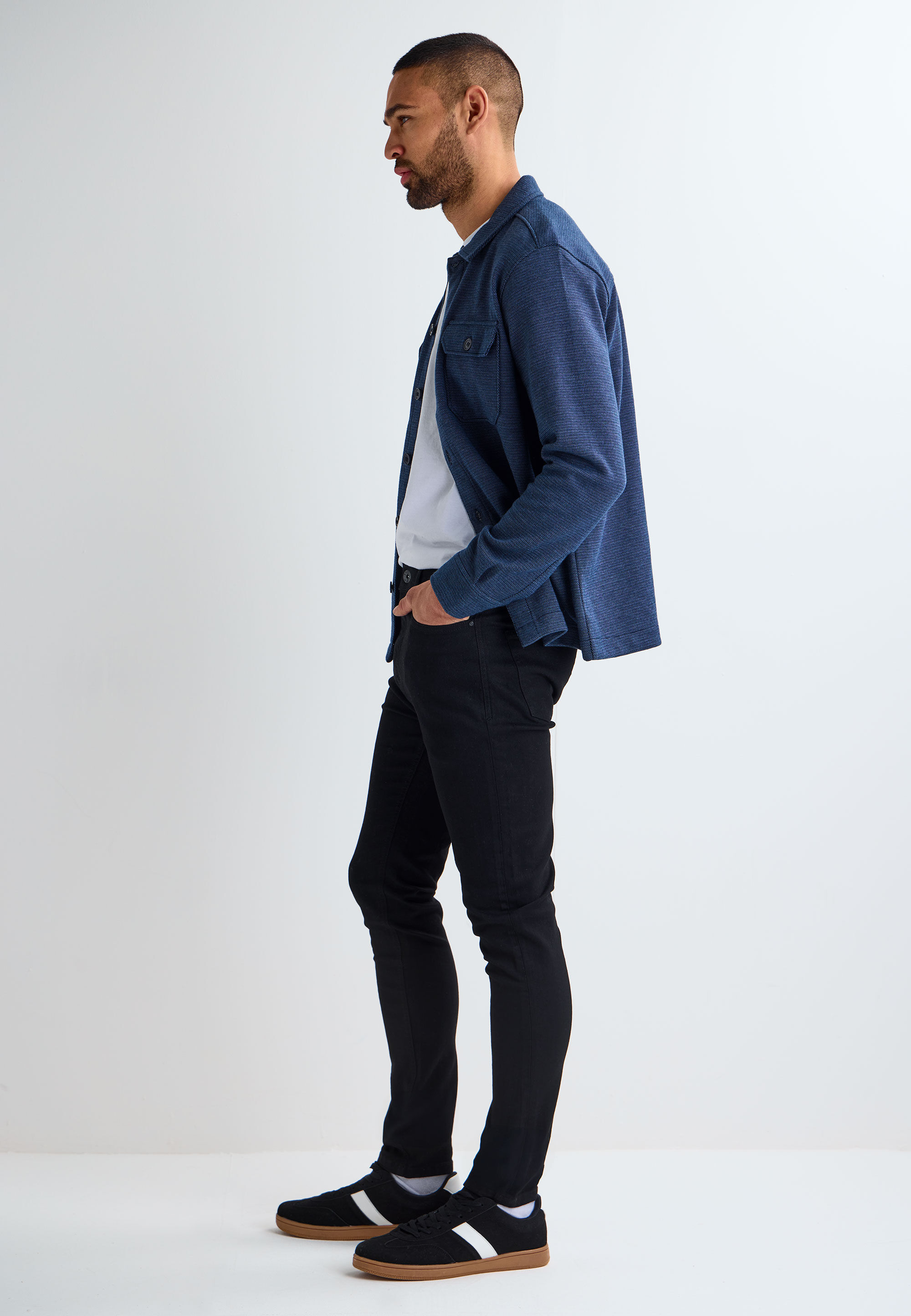 Mens Black Stretch Skinny Jeans