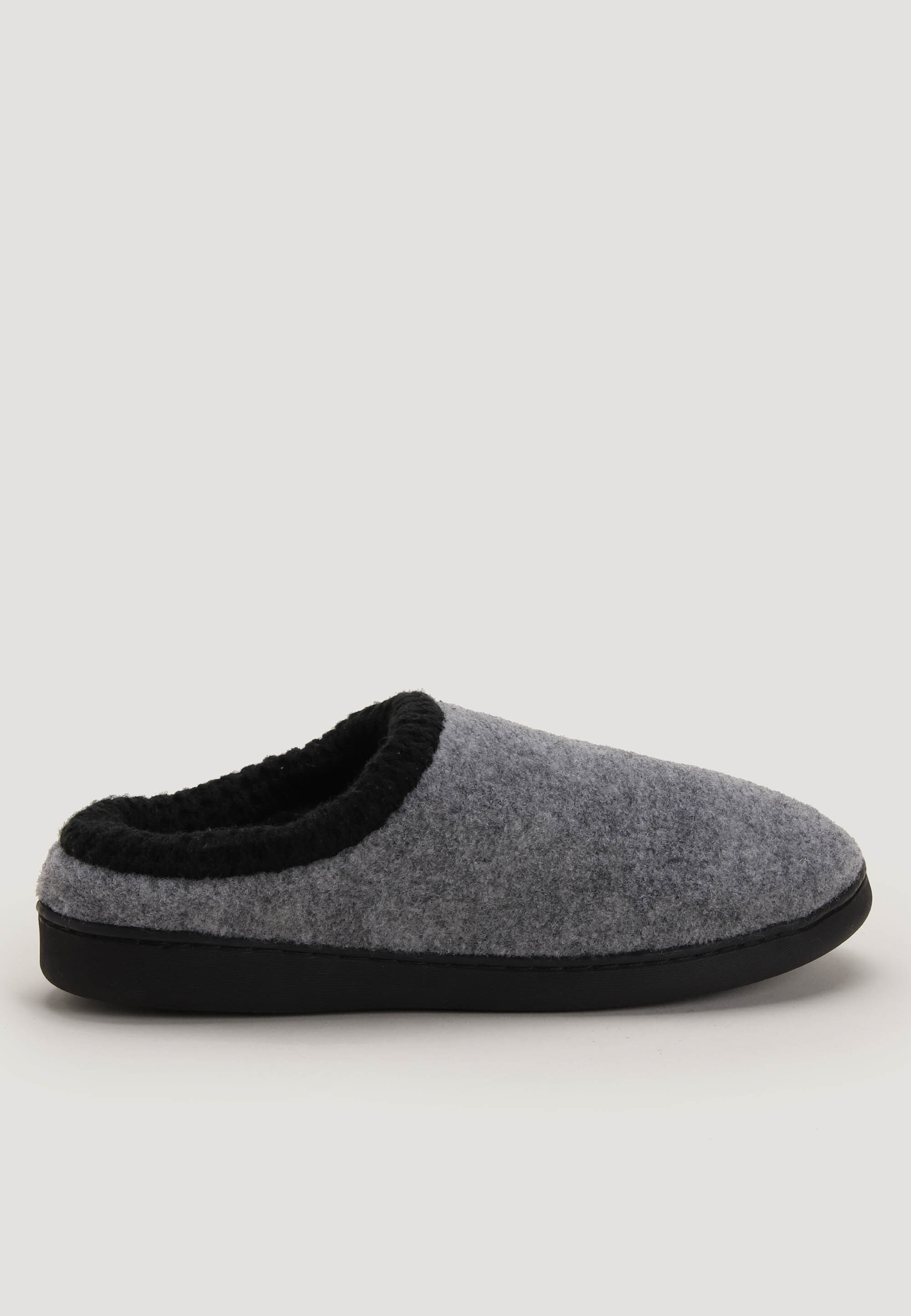Mens Grey Closed Back Thinsulate Slippers