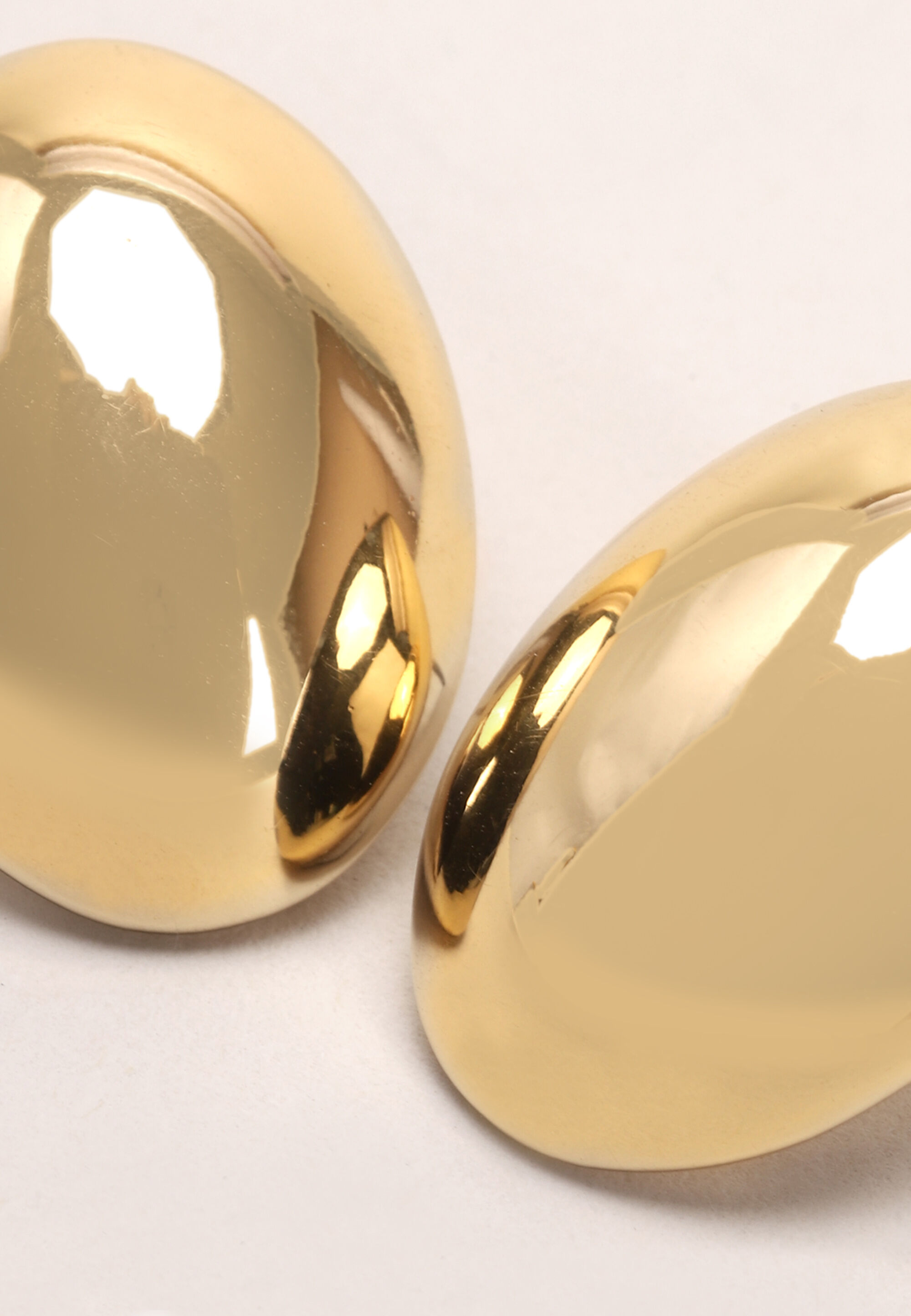 Womens Gold Large Stud Earrings