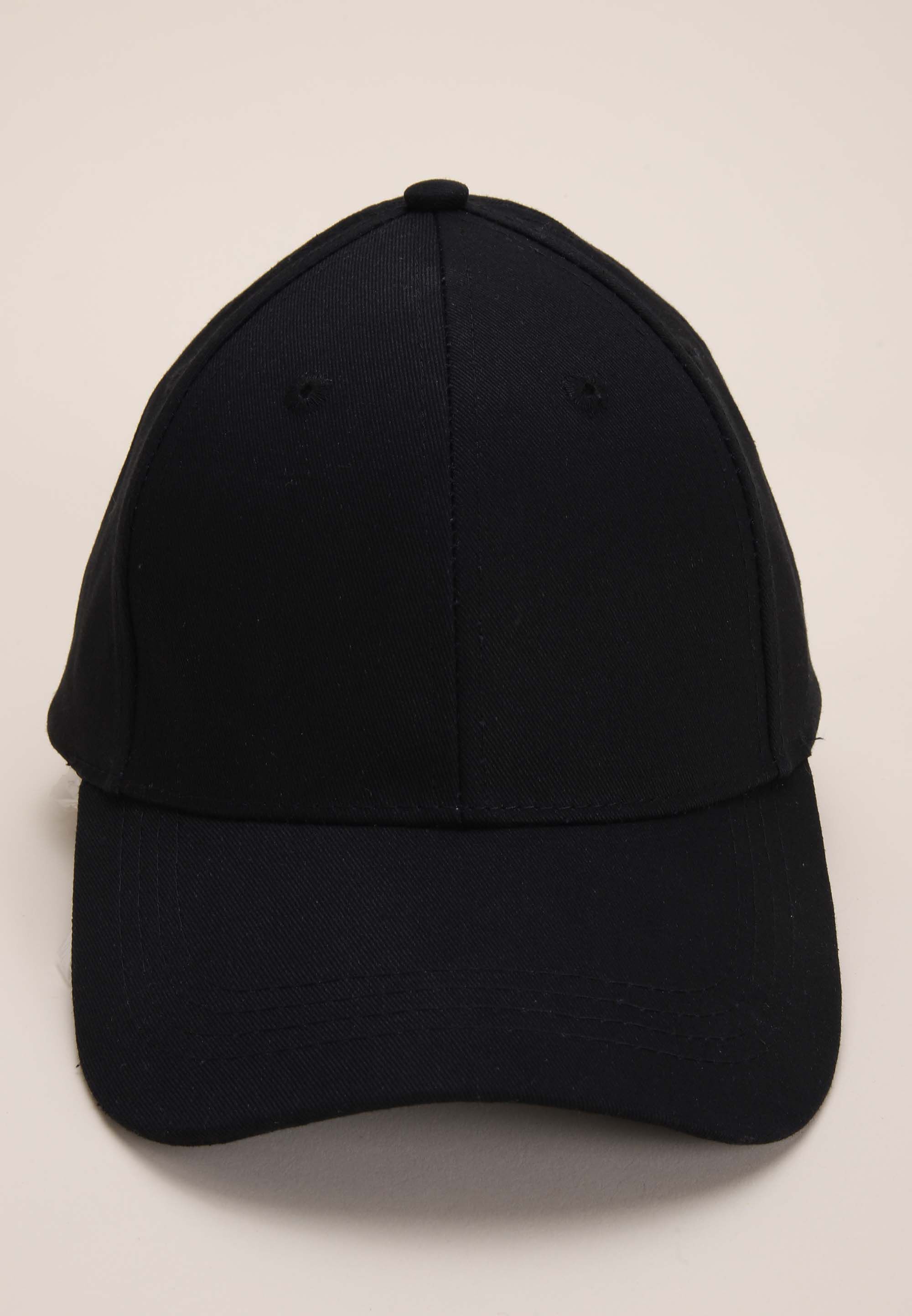 Womens Black Plain Baseball Cap