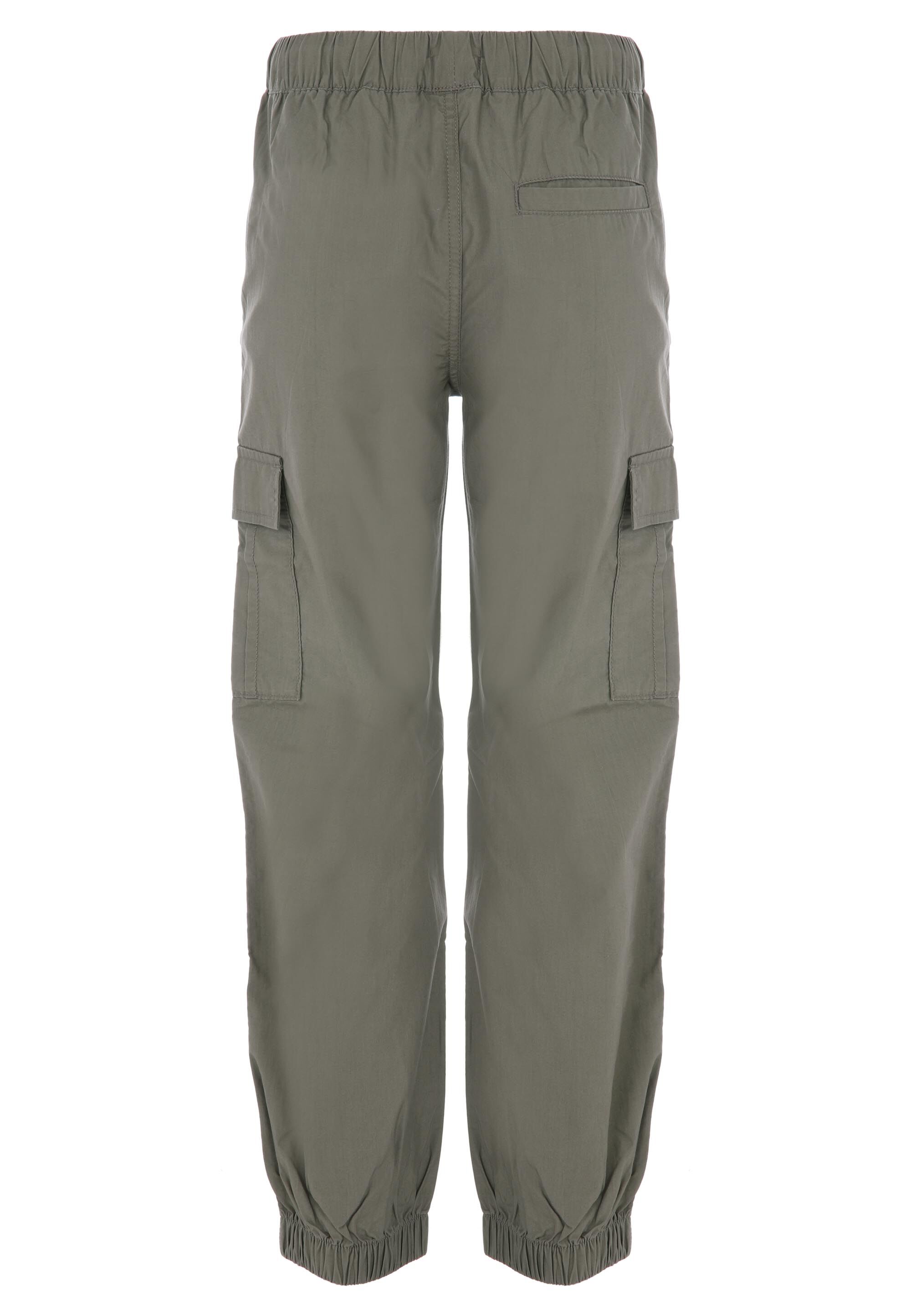 Older Boys Khaki Woven Cargo Trousers