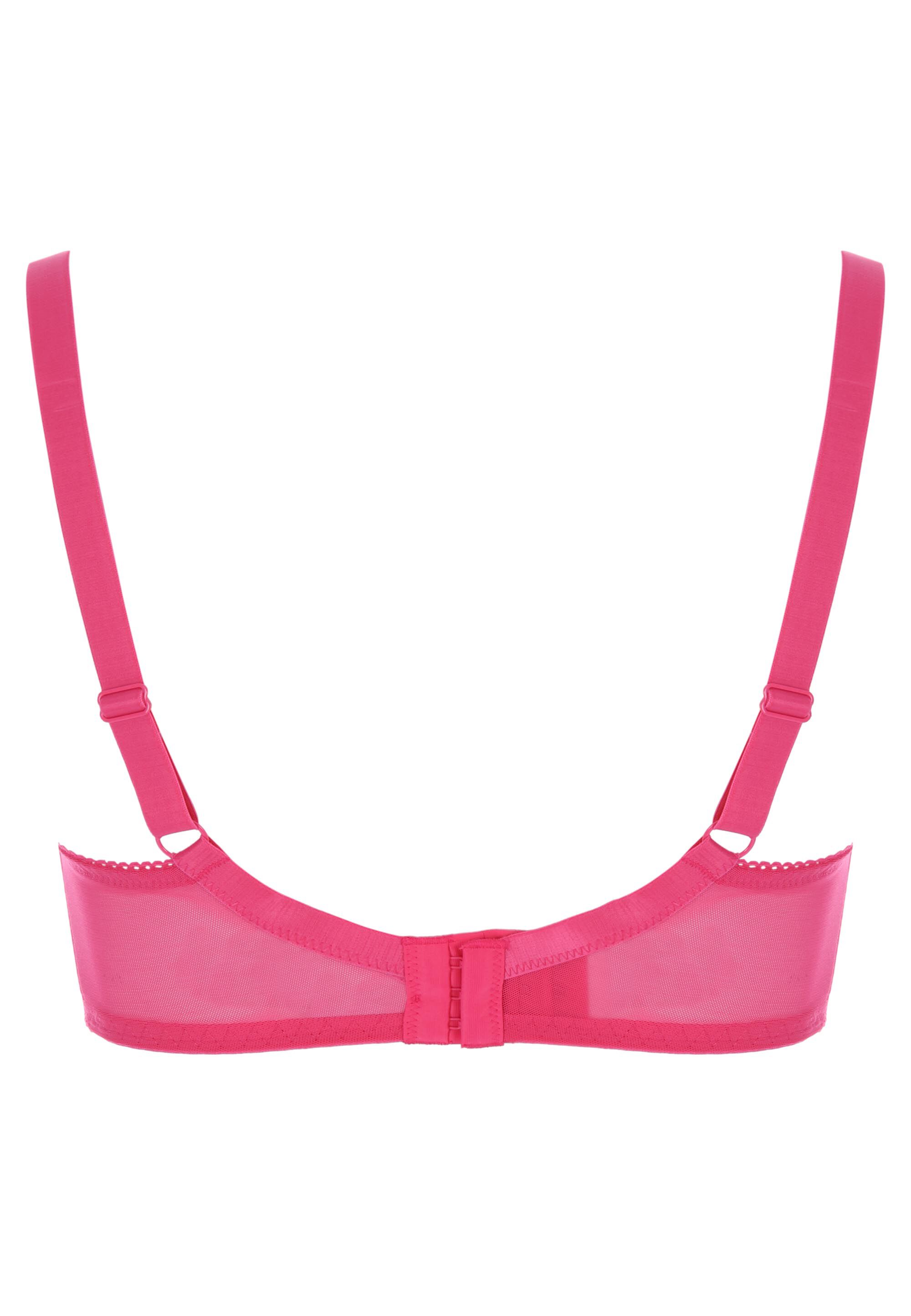 Dorina Womens DD+ Pink Lightly Padded Demi Muriel Bra