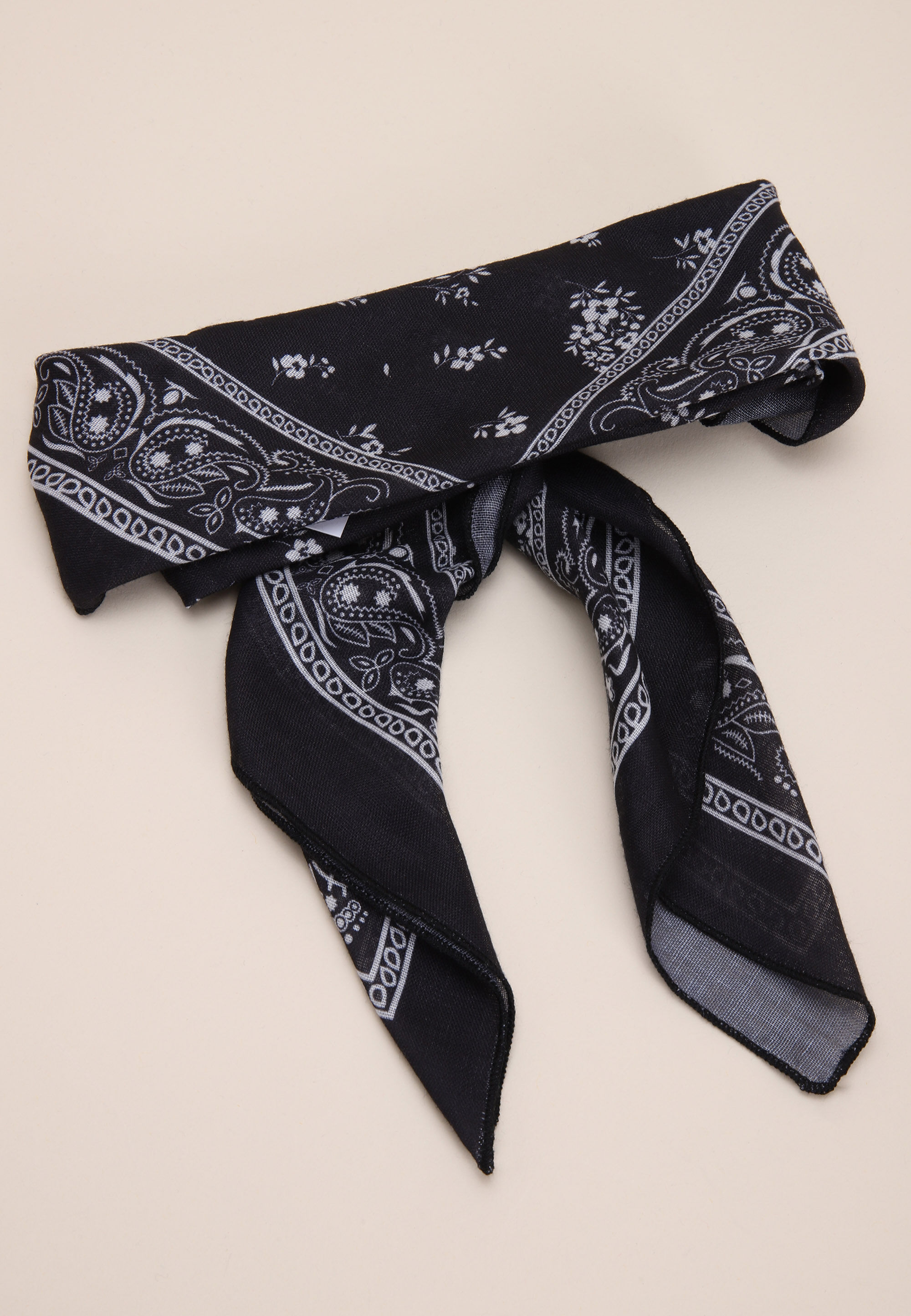 Womens Black Floral Print Multiway Scarf