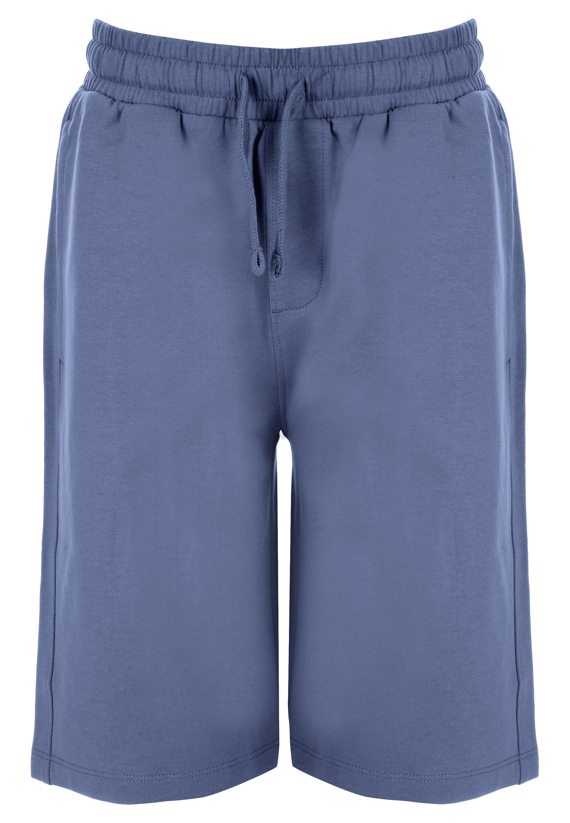 Older Boys Blue Plain Long Sweat Shorts